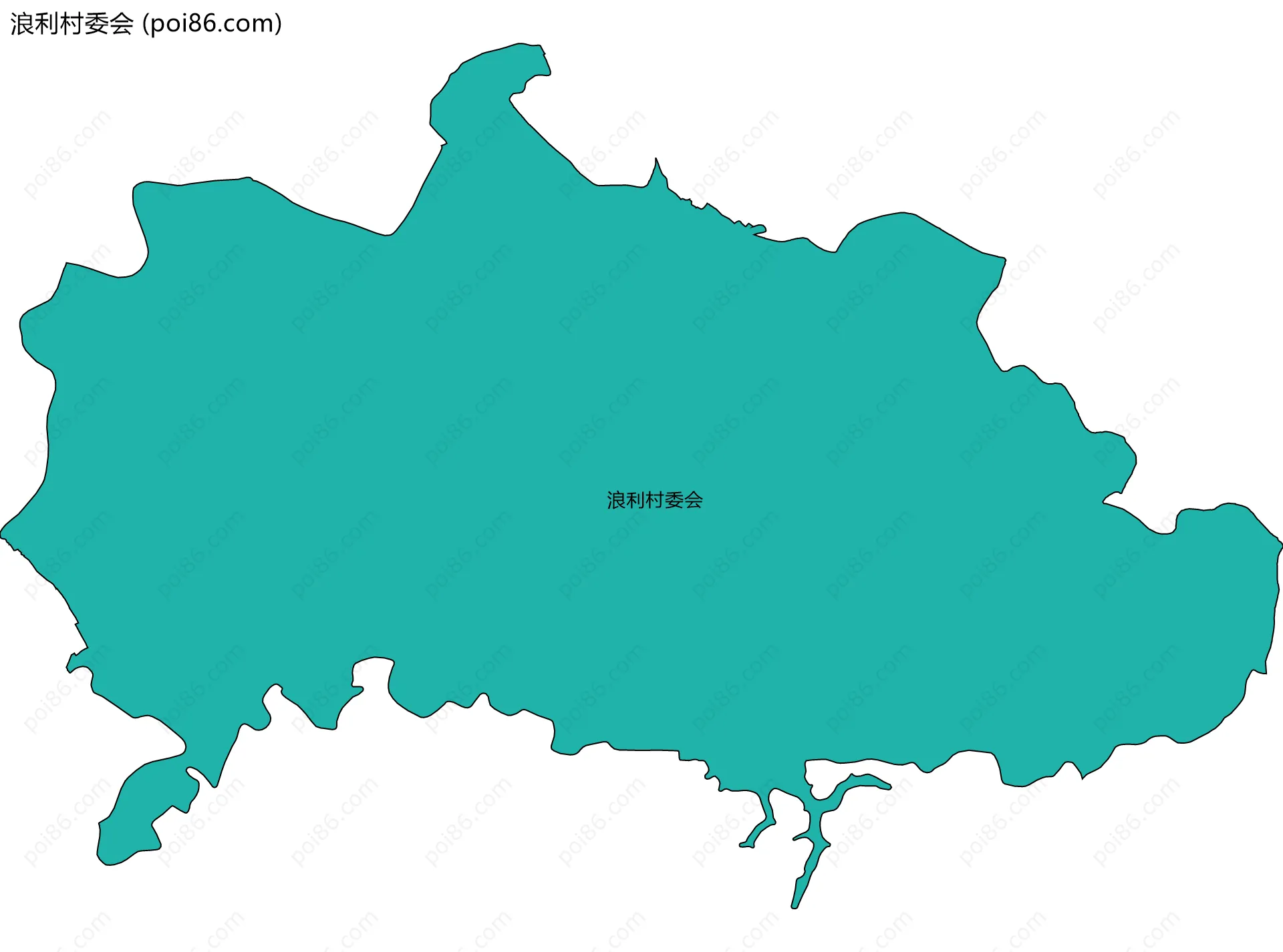 浪利村委会边界地图