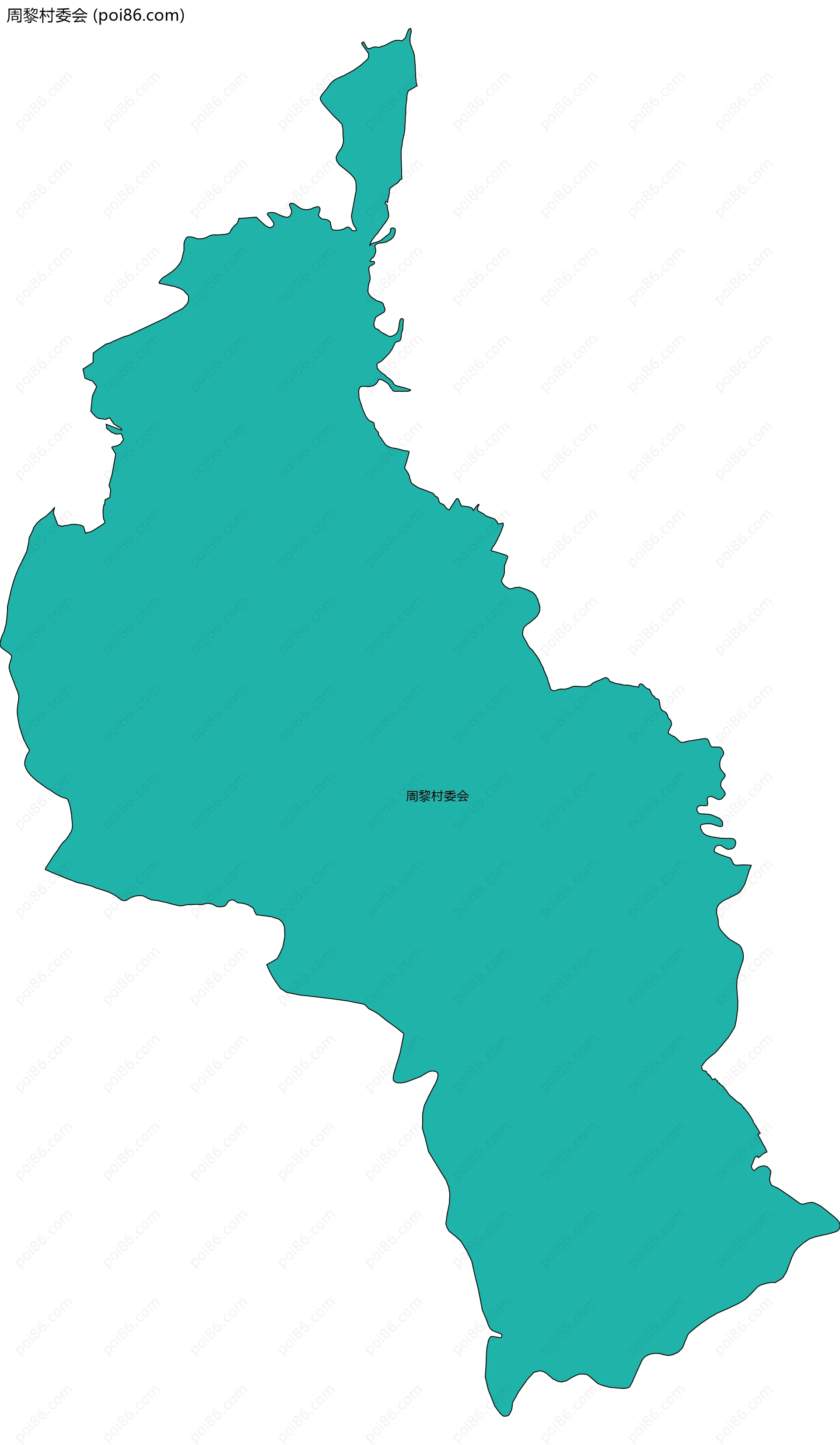 周黎村委会边界地图