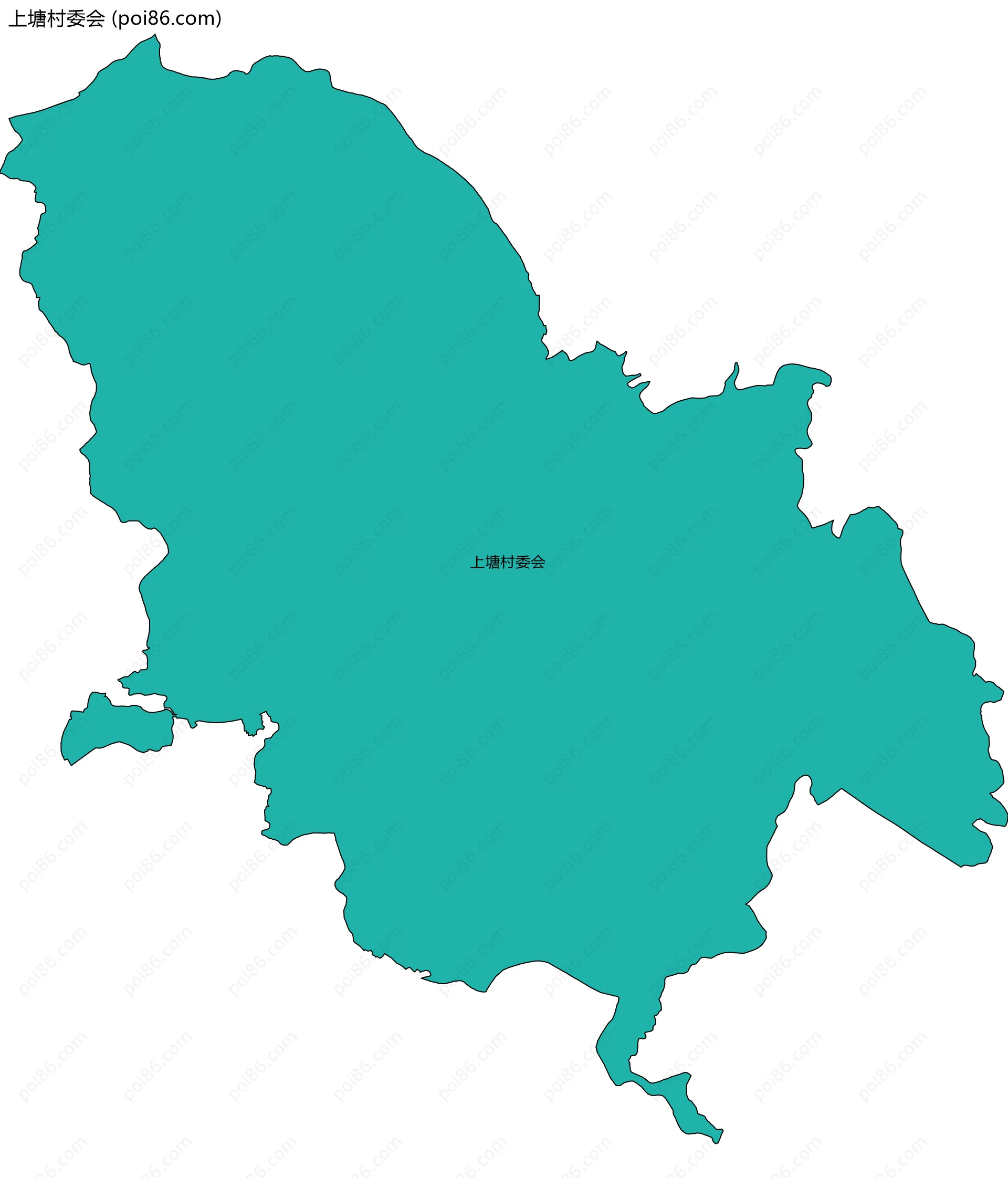 上塘村委会边界地图