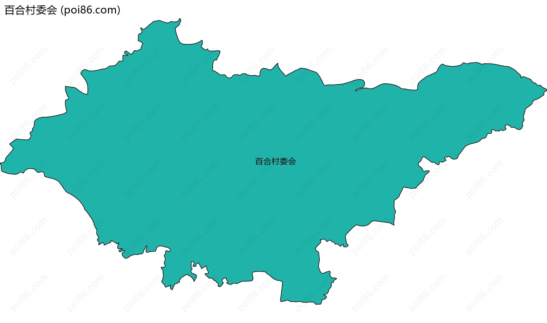 百合村委会边界地图