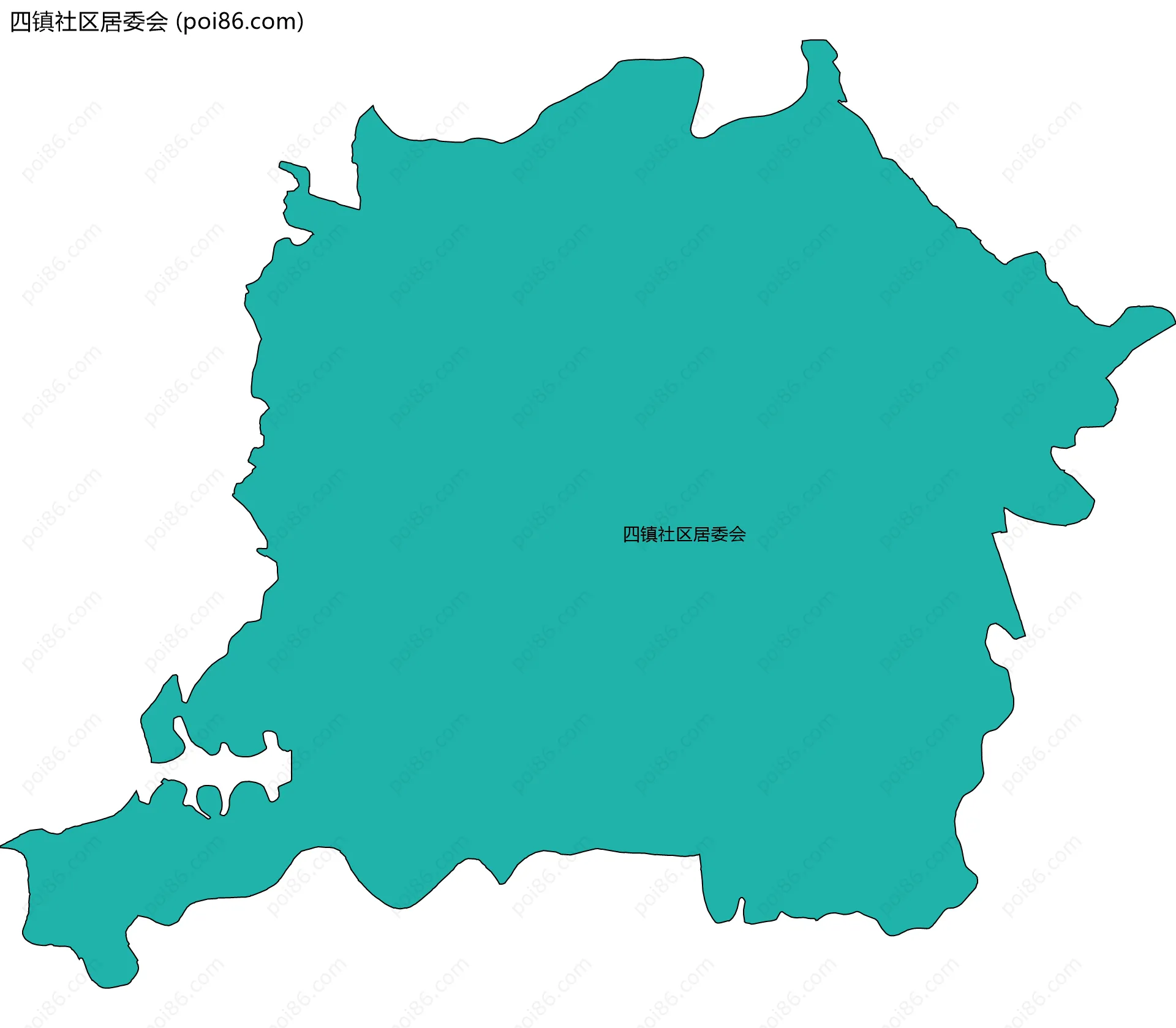 四镇社区居委会边界地图