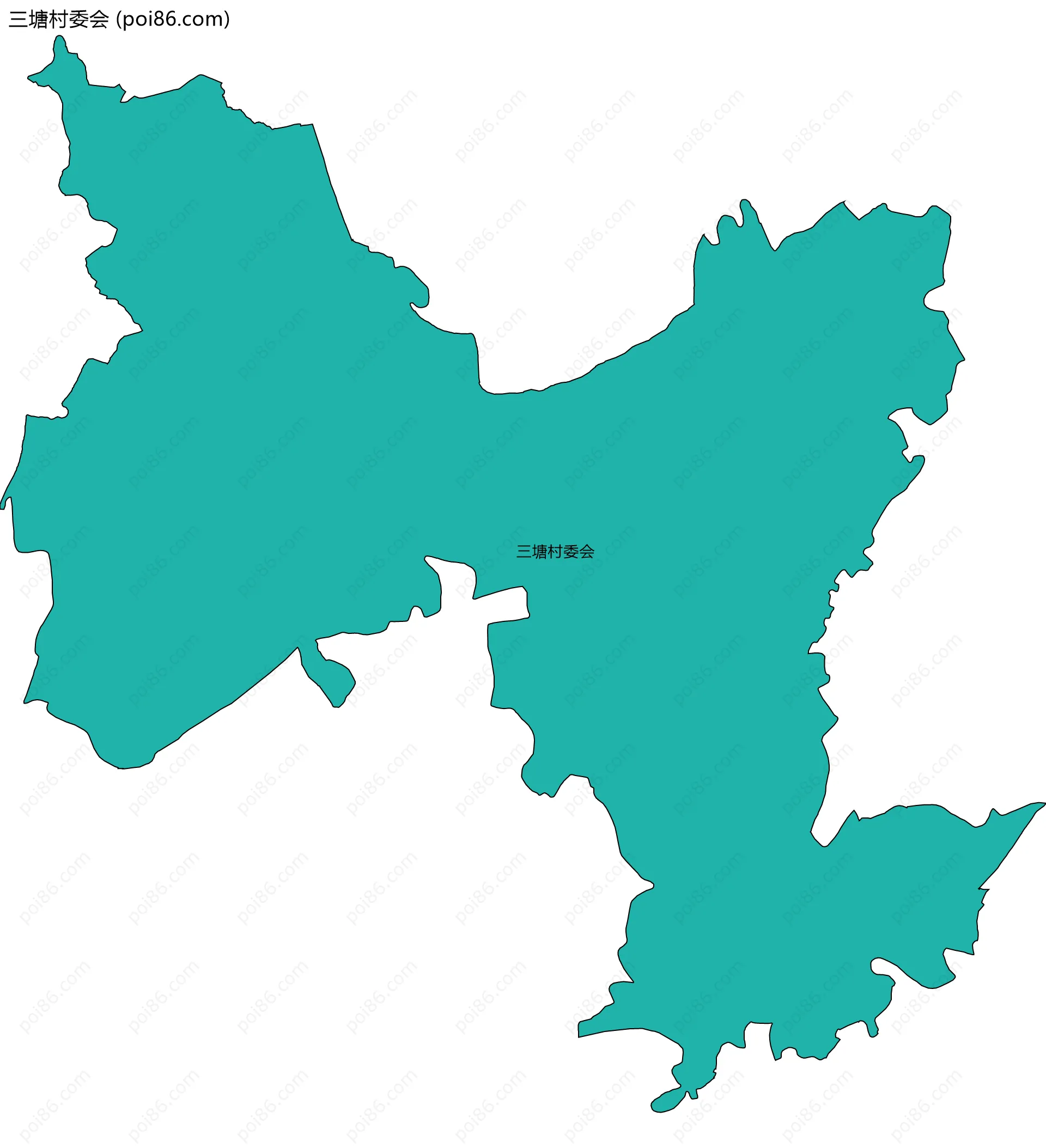 三塘村委会边界地图