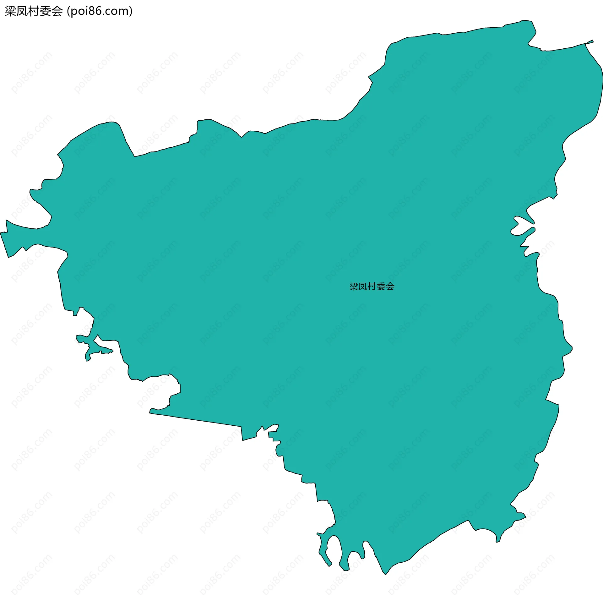 梁凤村委会边界地图