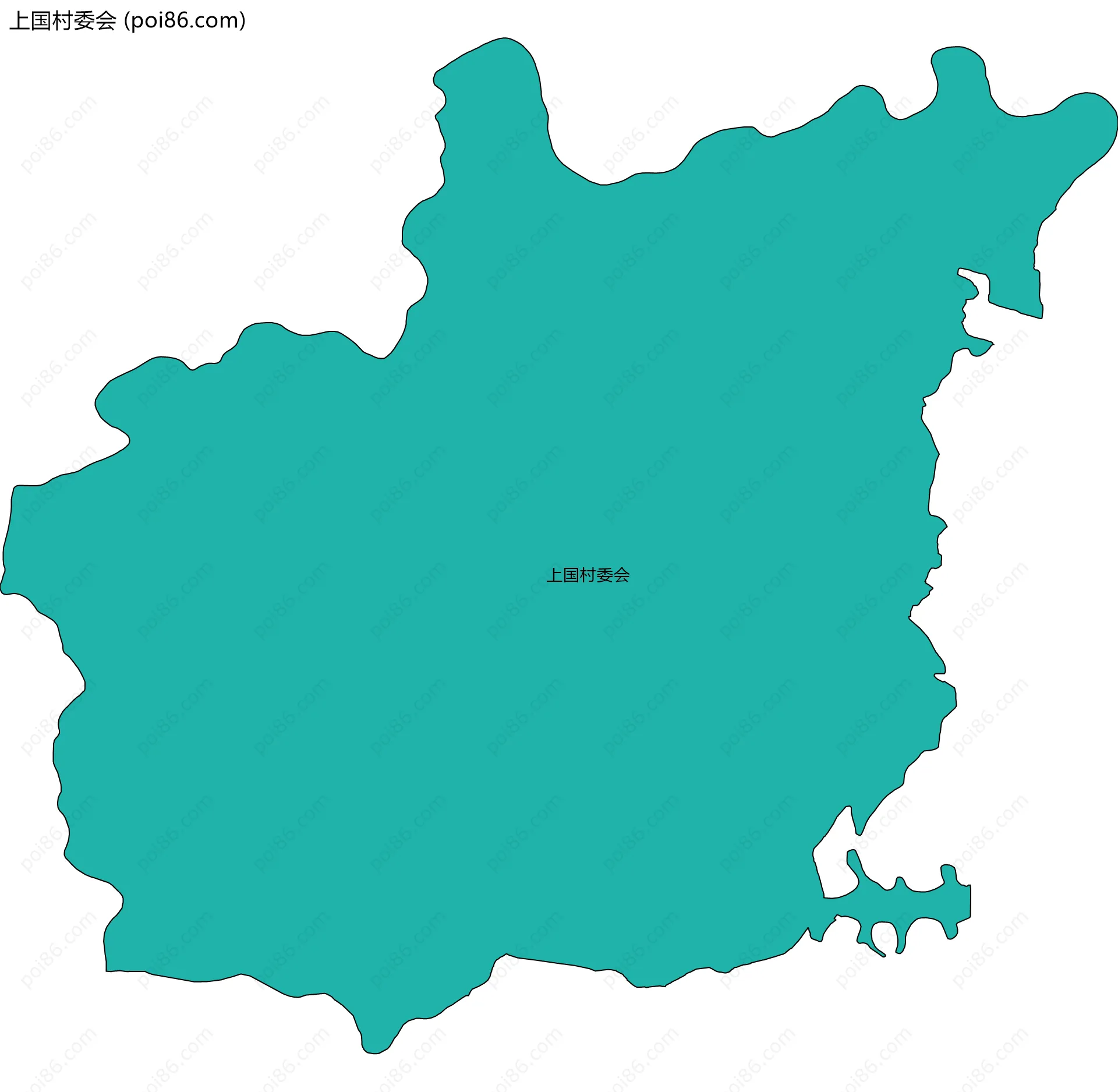 上国村委会边界地图