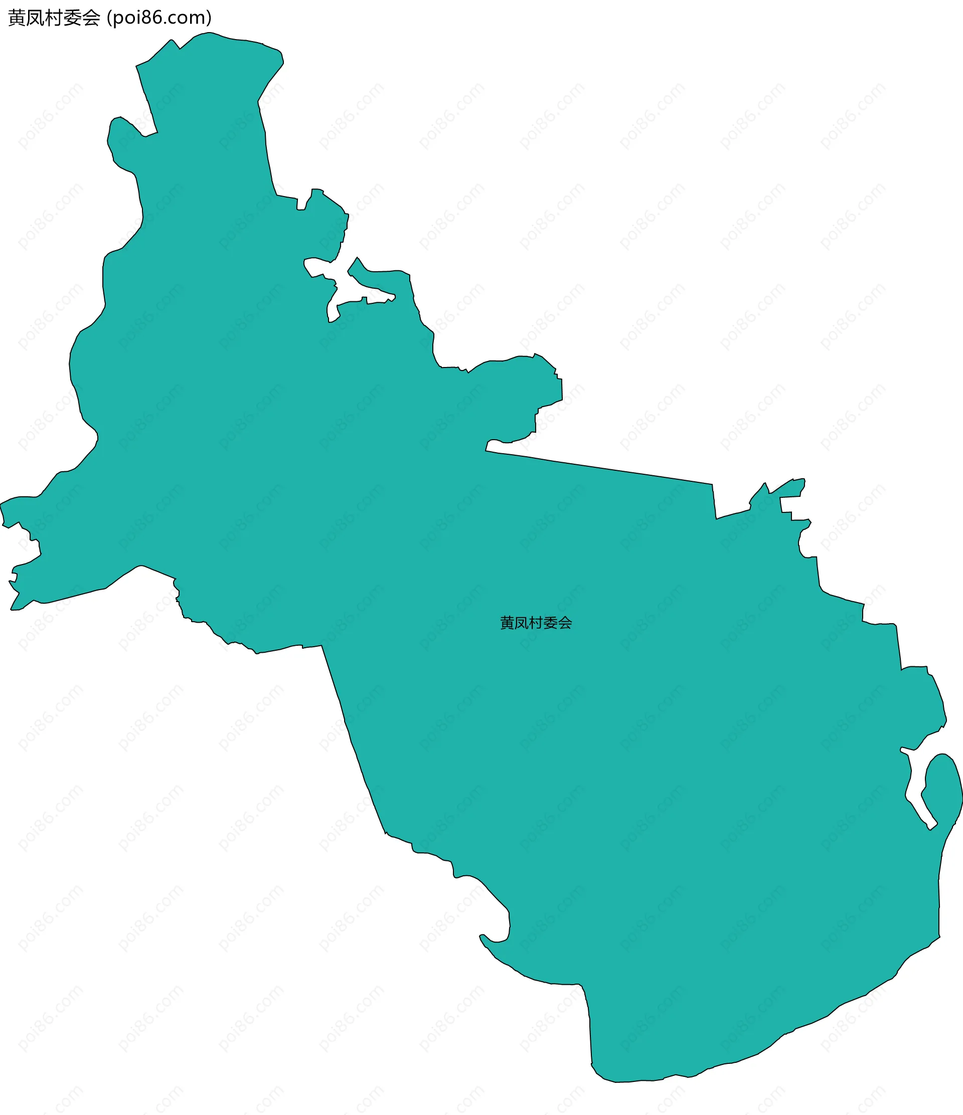 黄凤村委会边界地图