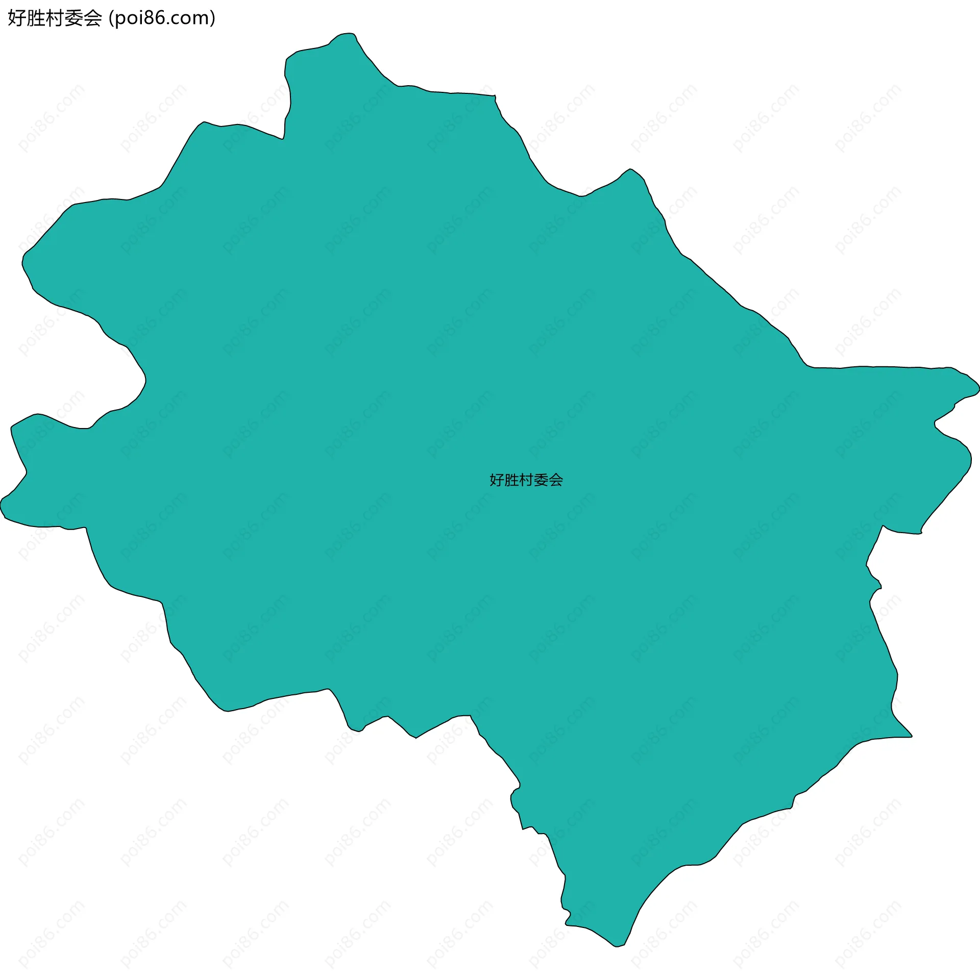 好胜村委会边界地图