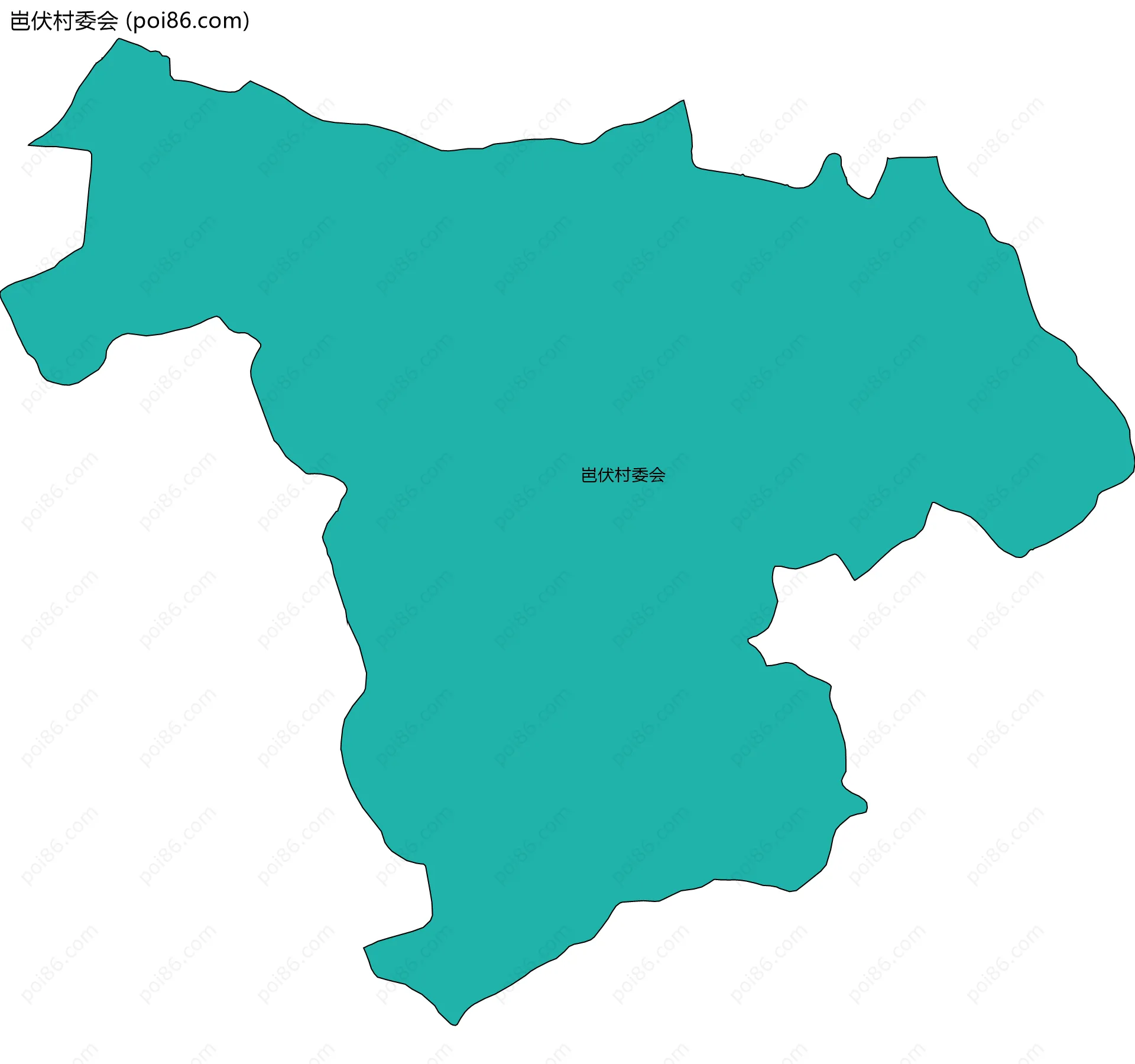 岜伏村委会边界地图