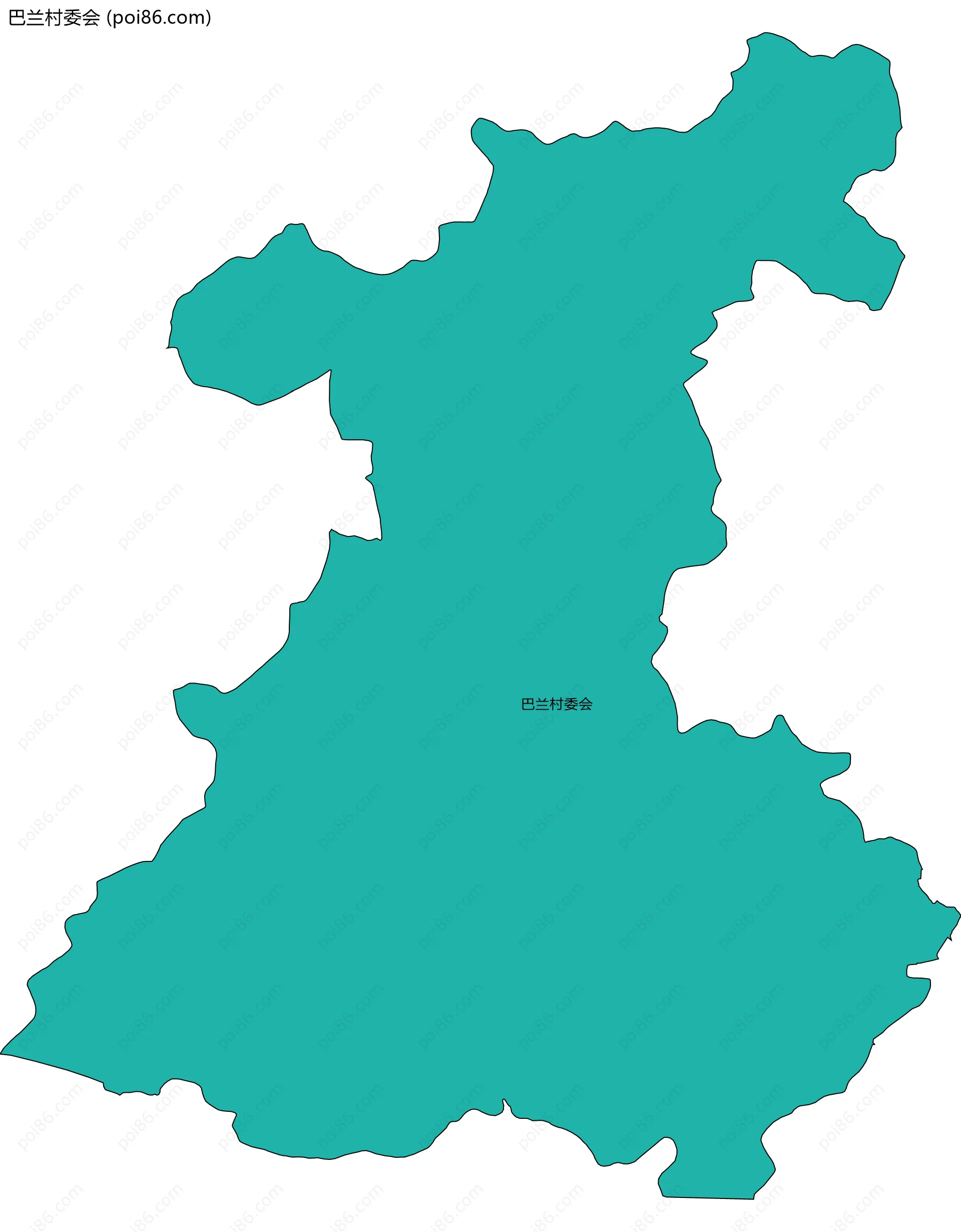 巴兰村委会边界地图