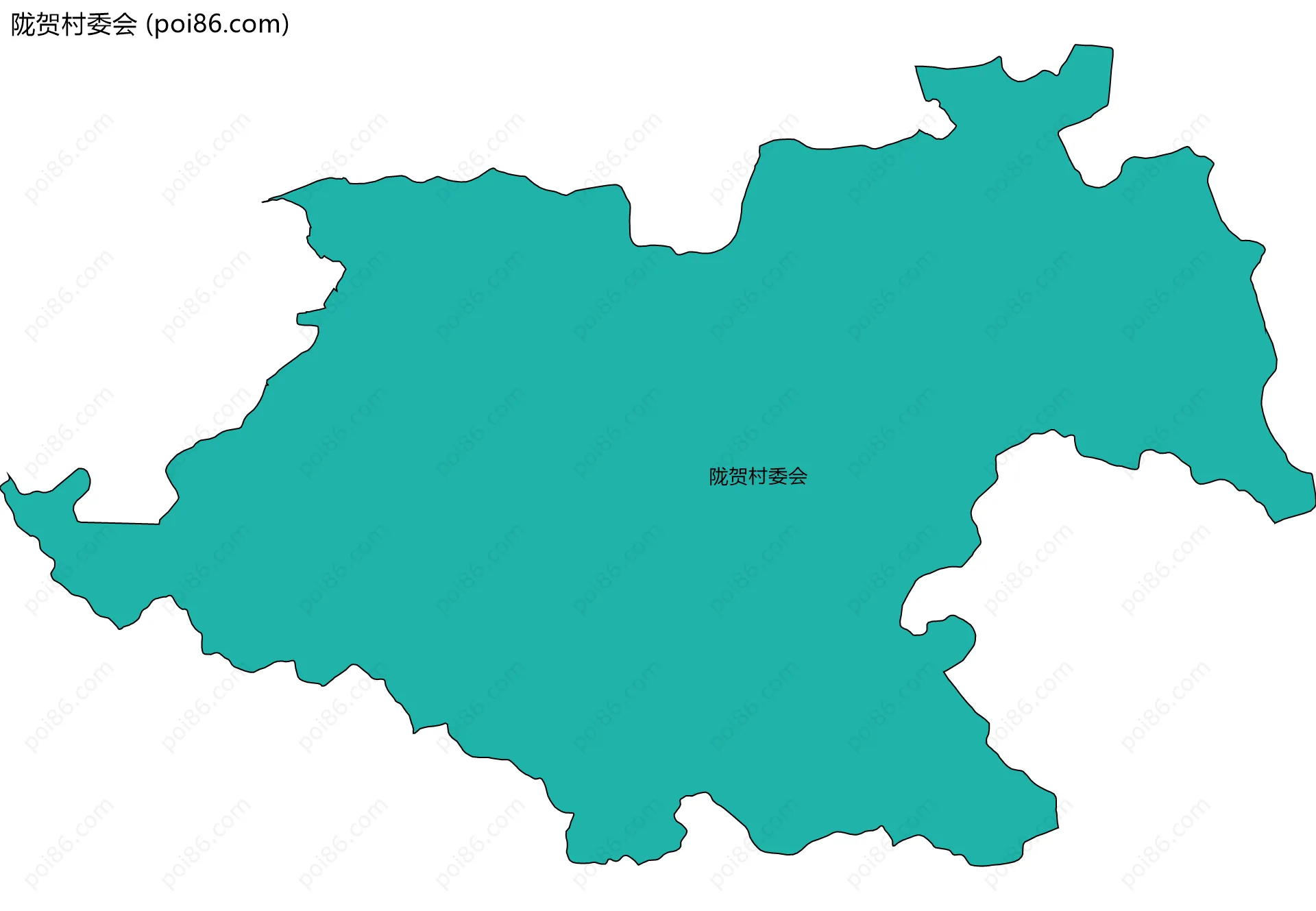 陇贺村委会边界地图
