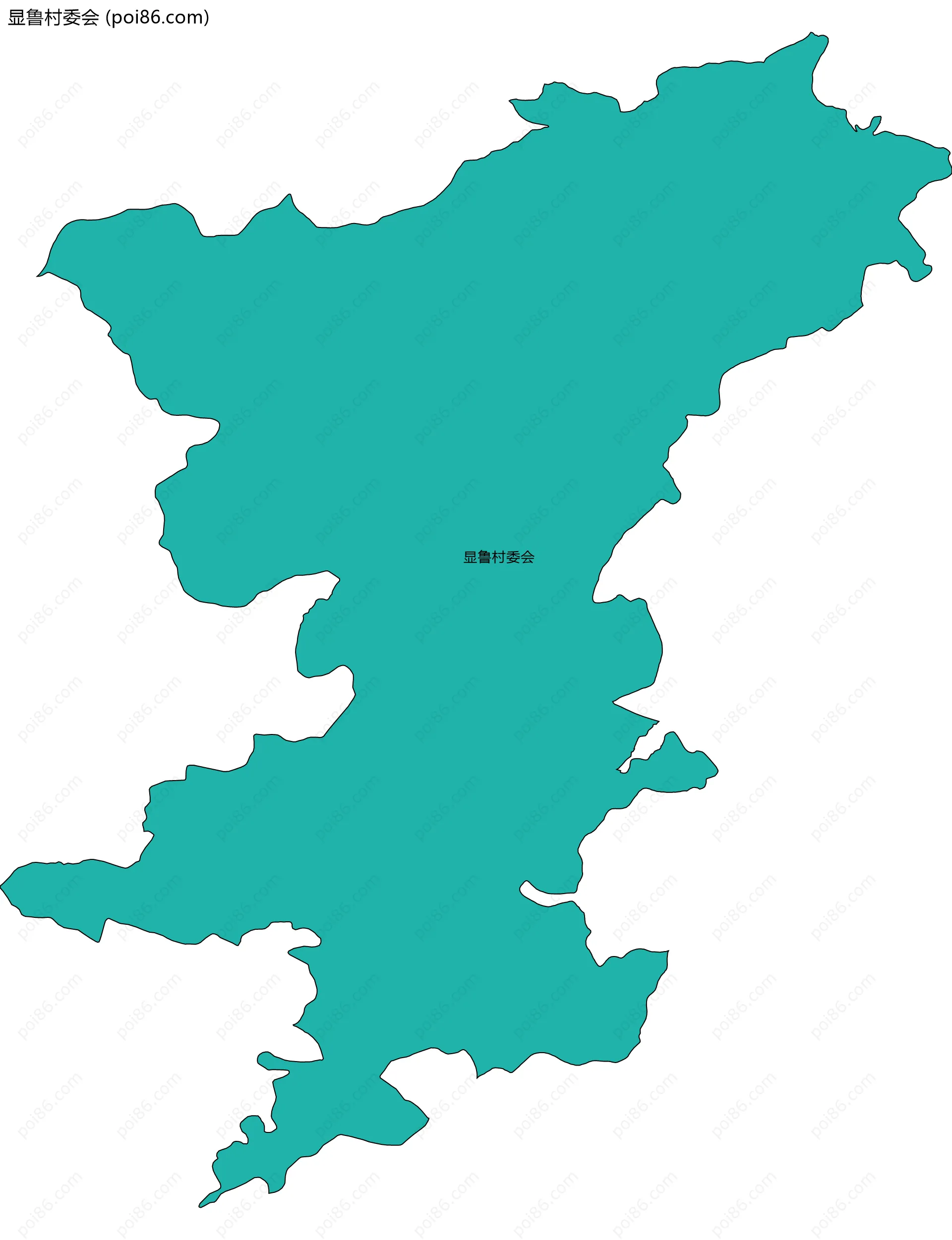 显鲁村委会边界地图