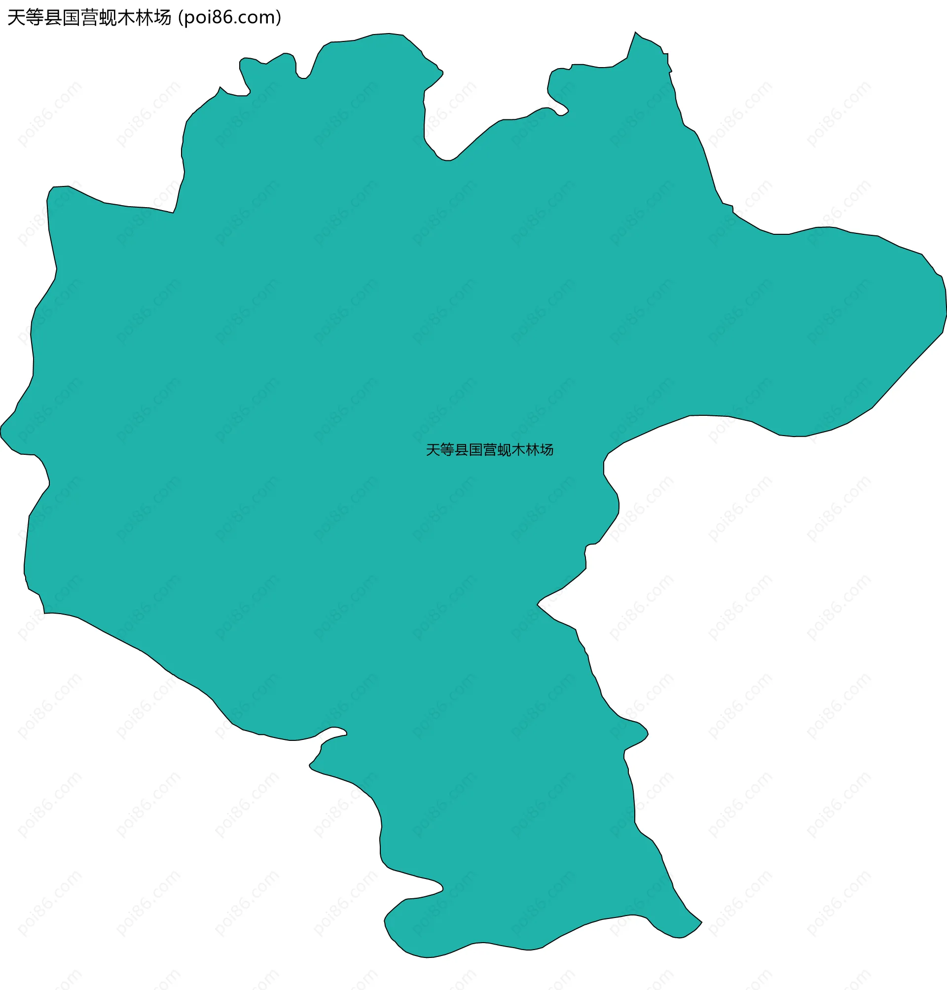 天等县国营蚬木林场边界地图