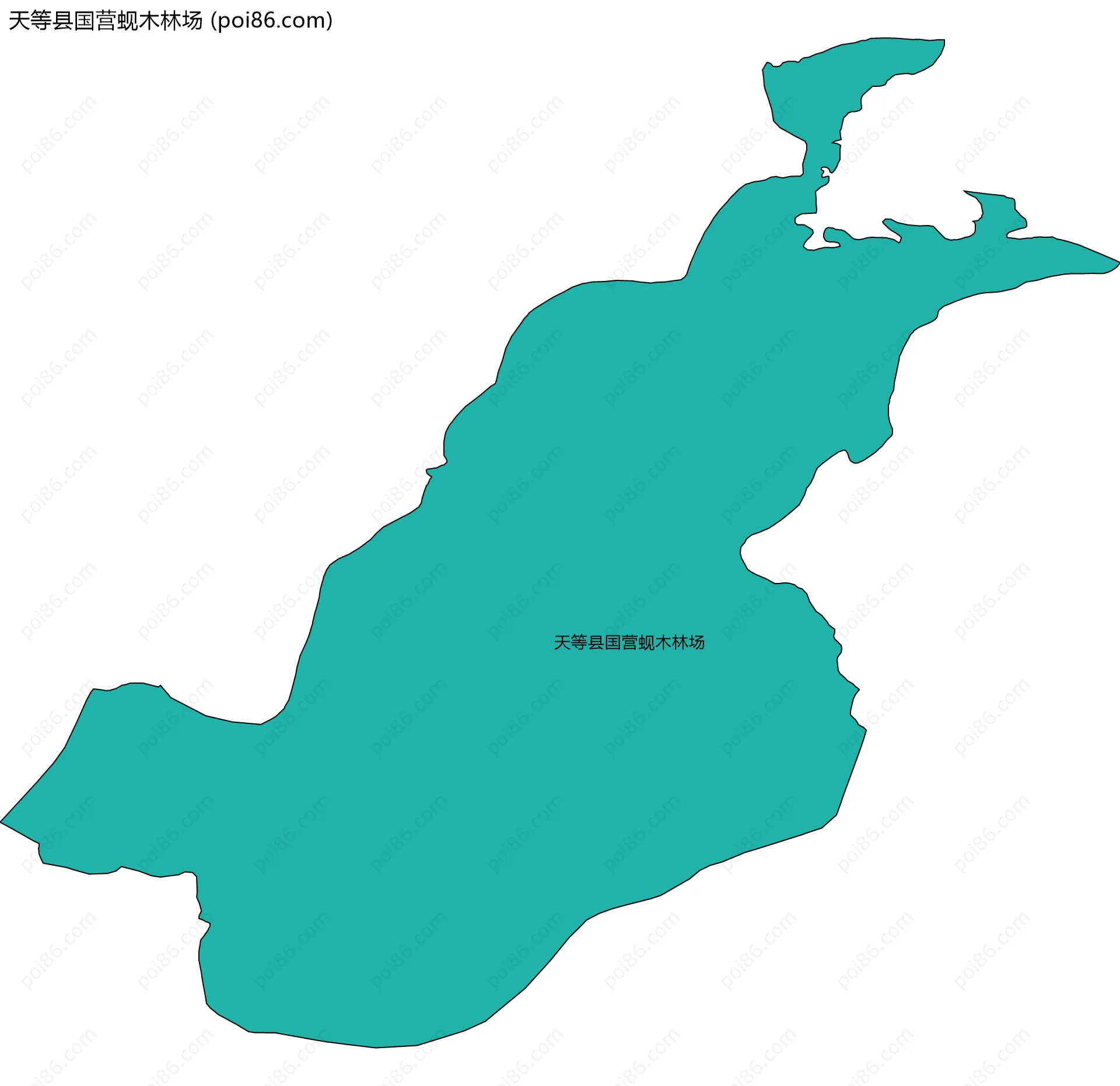 天等县国营蚬木林场边界地图