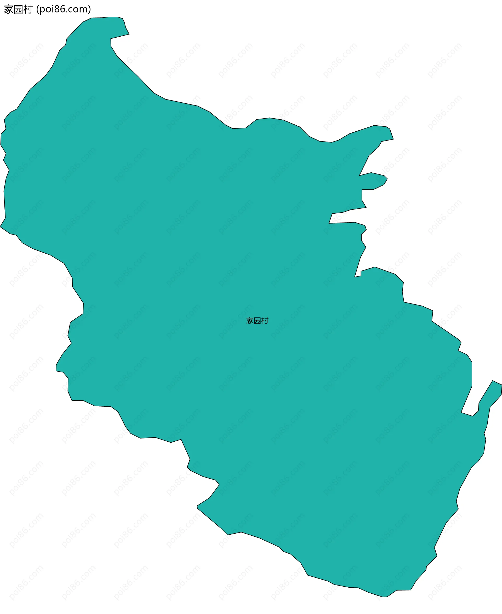 家园村边界地图