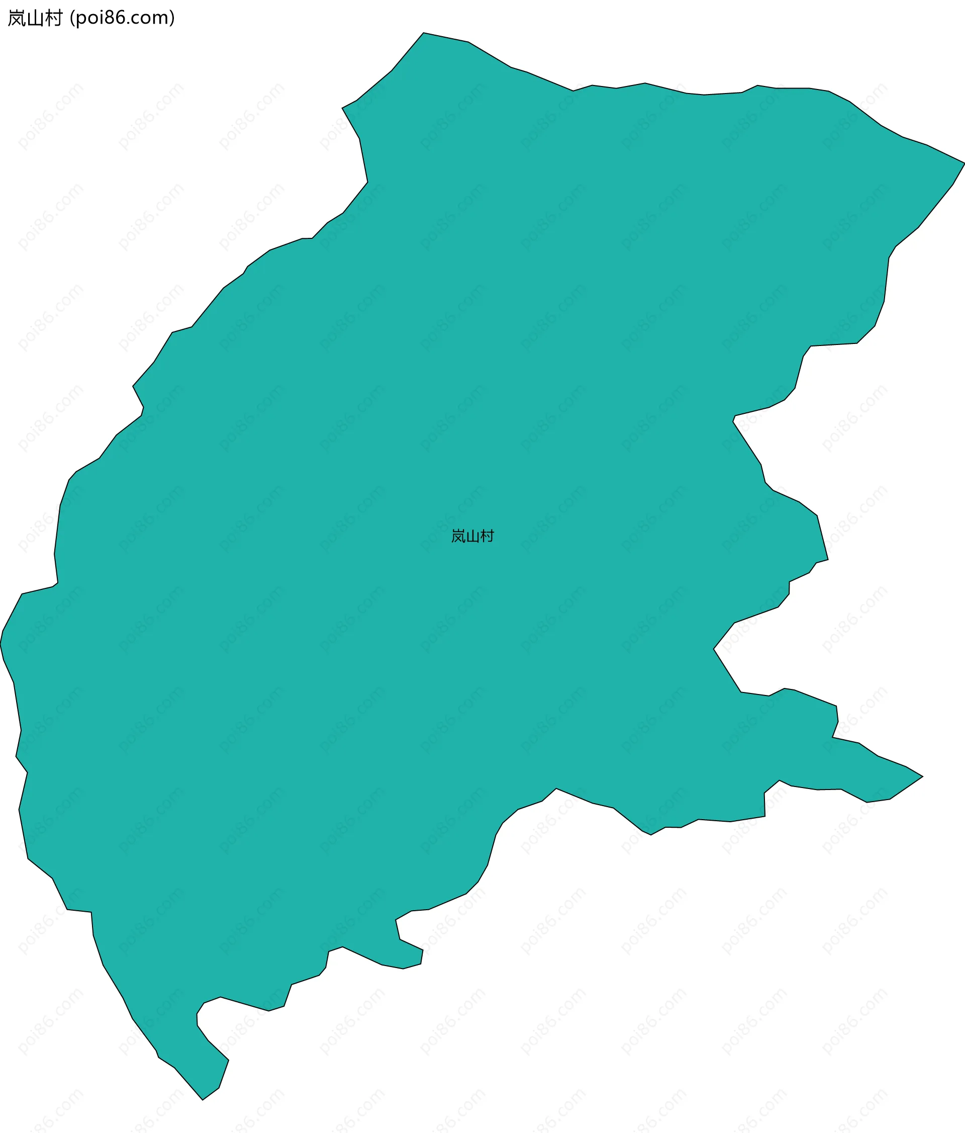 岚山村边界地图