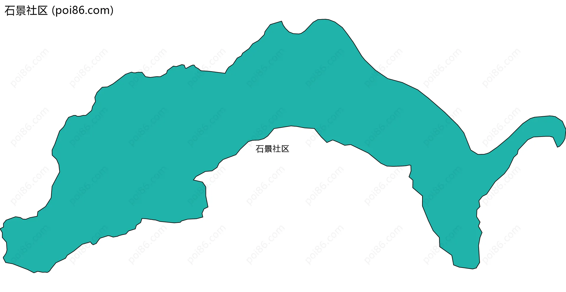 石景社区边界地图