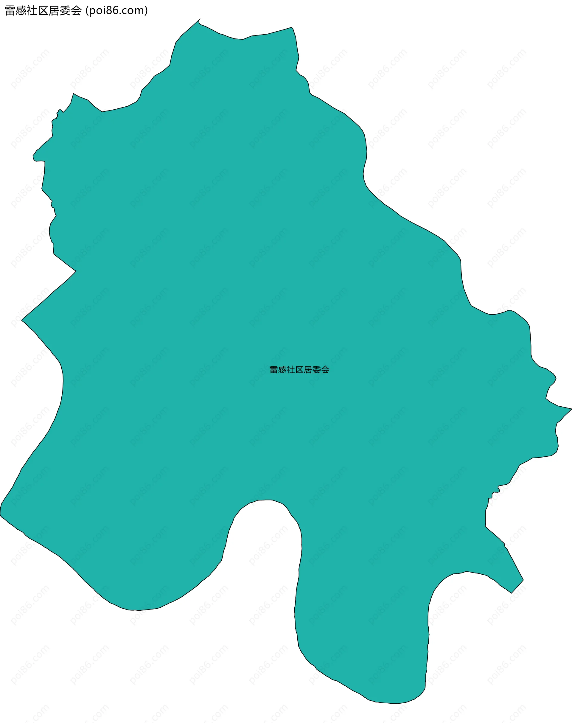 雷感社区居委会边界地图