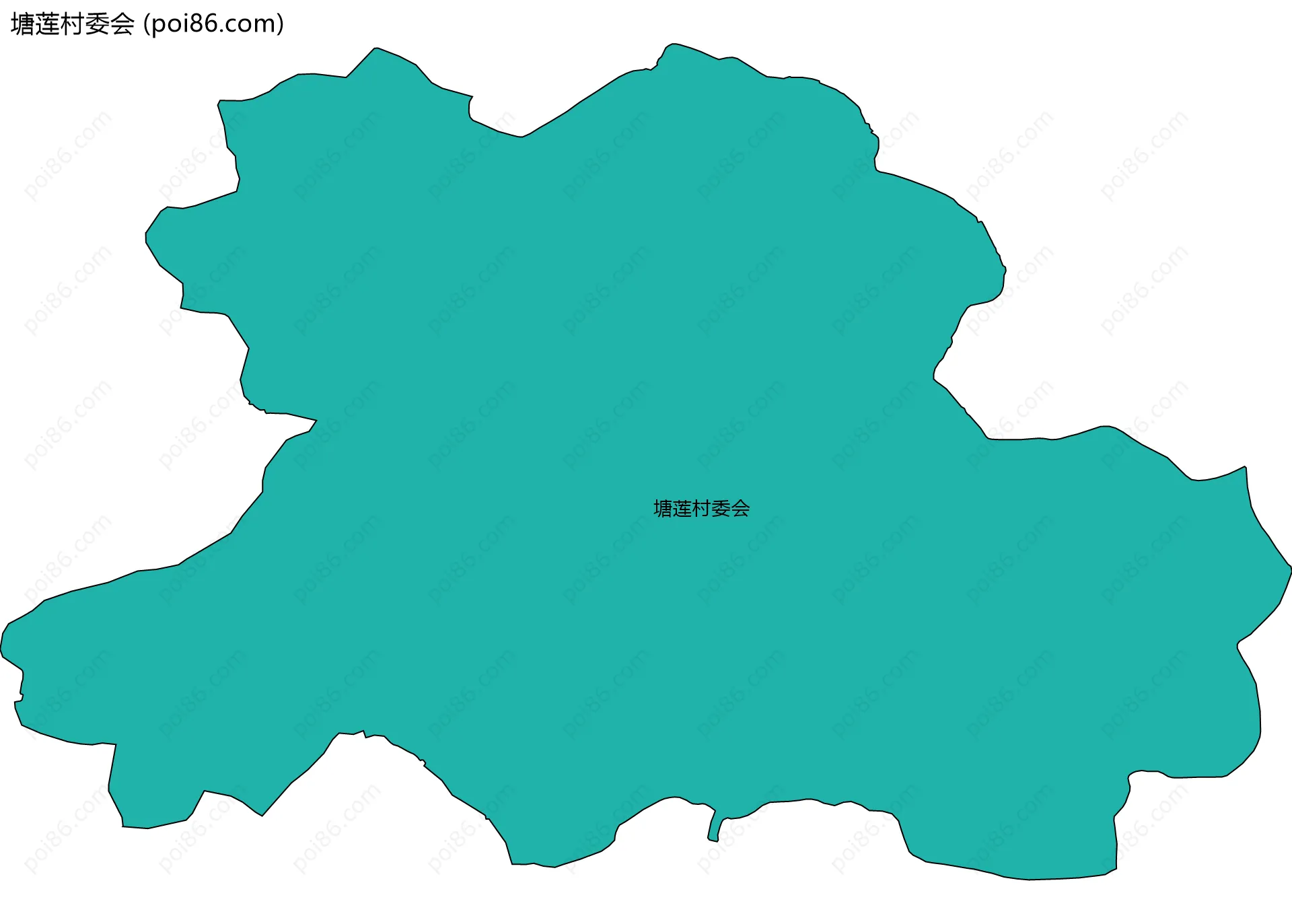 塘莲村委会边界地图