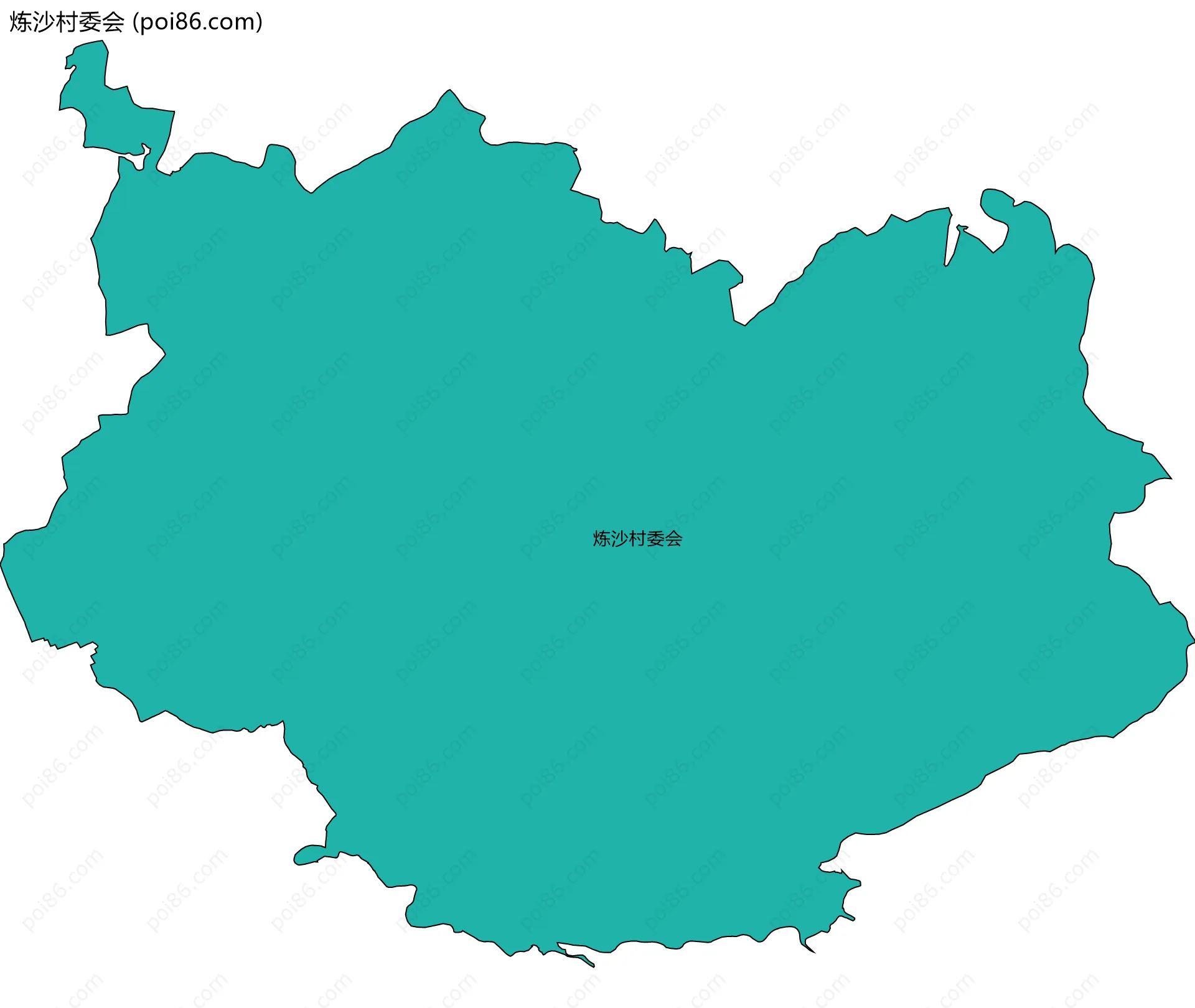 炼沙村委会边界地图