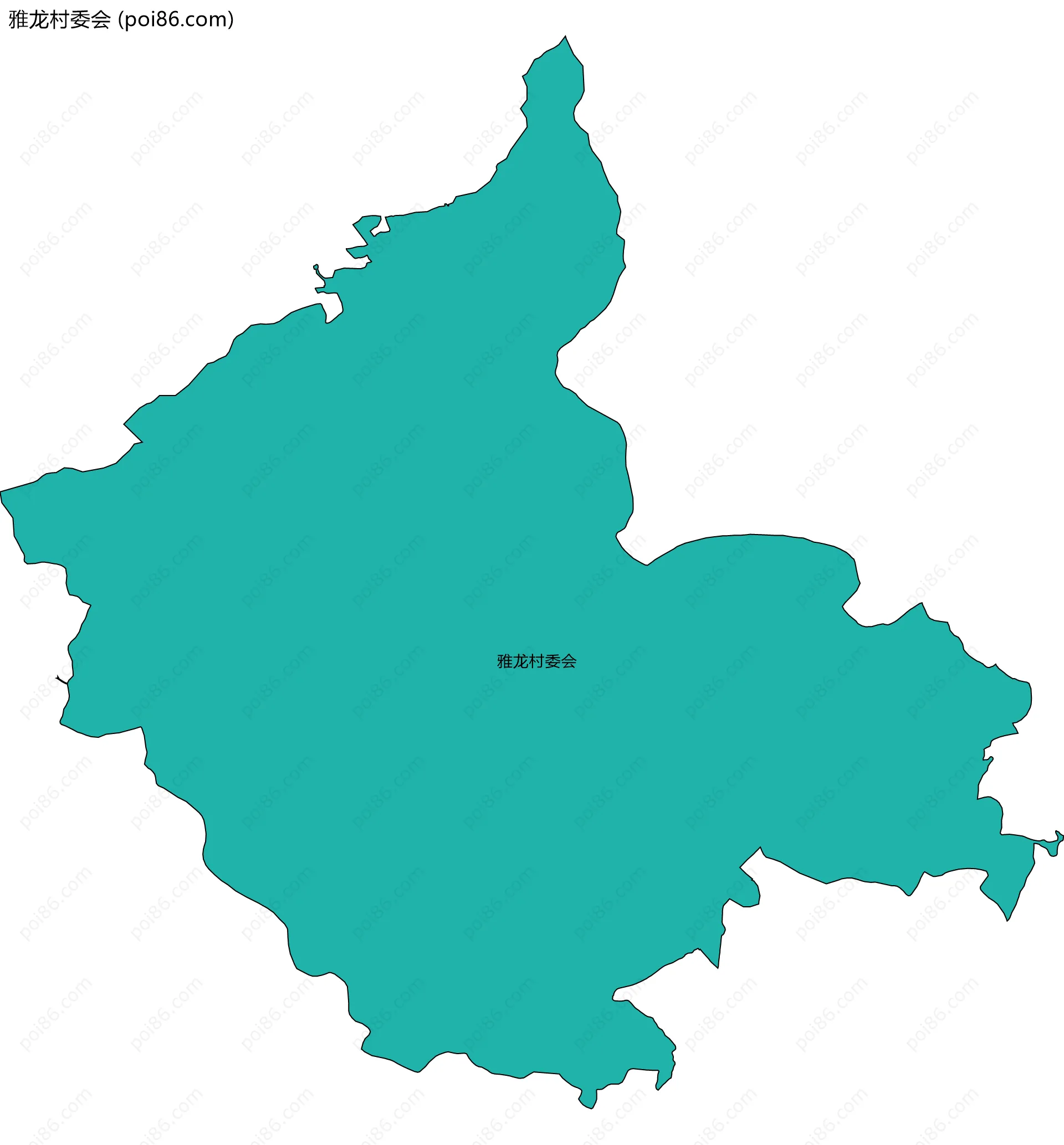 雅龙村委会边界地图