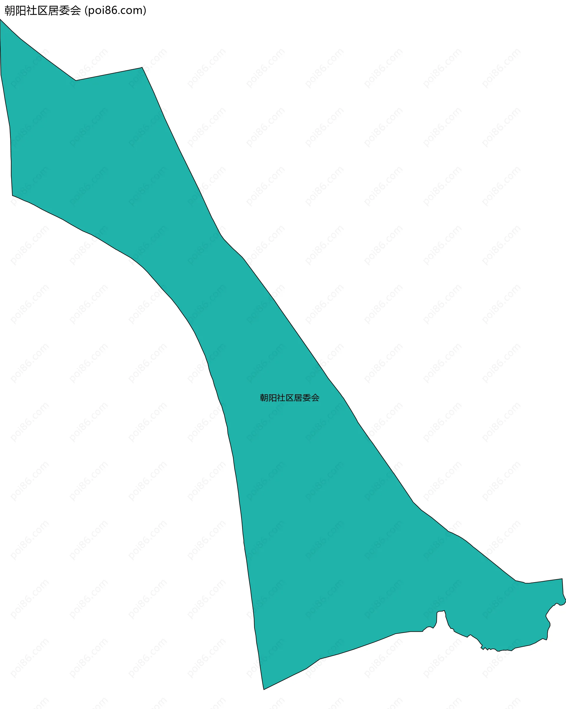 朝阳社区居委会边界地图