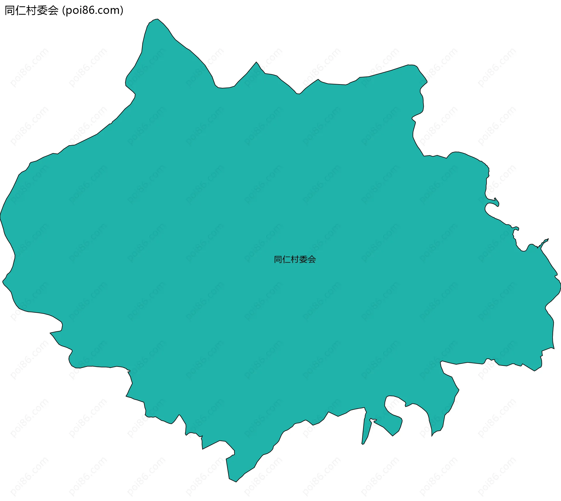 同仁村委会边界地图