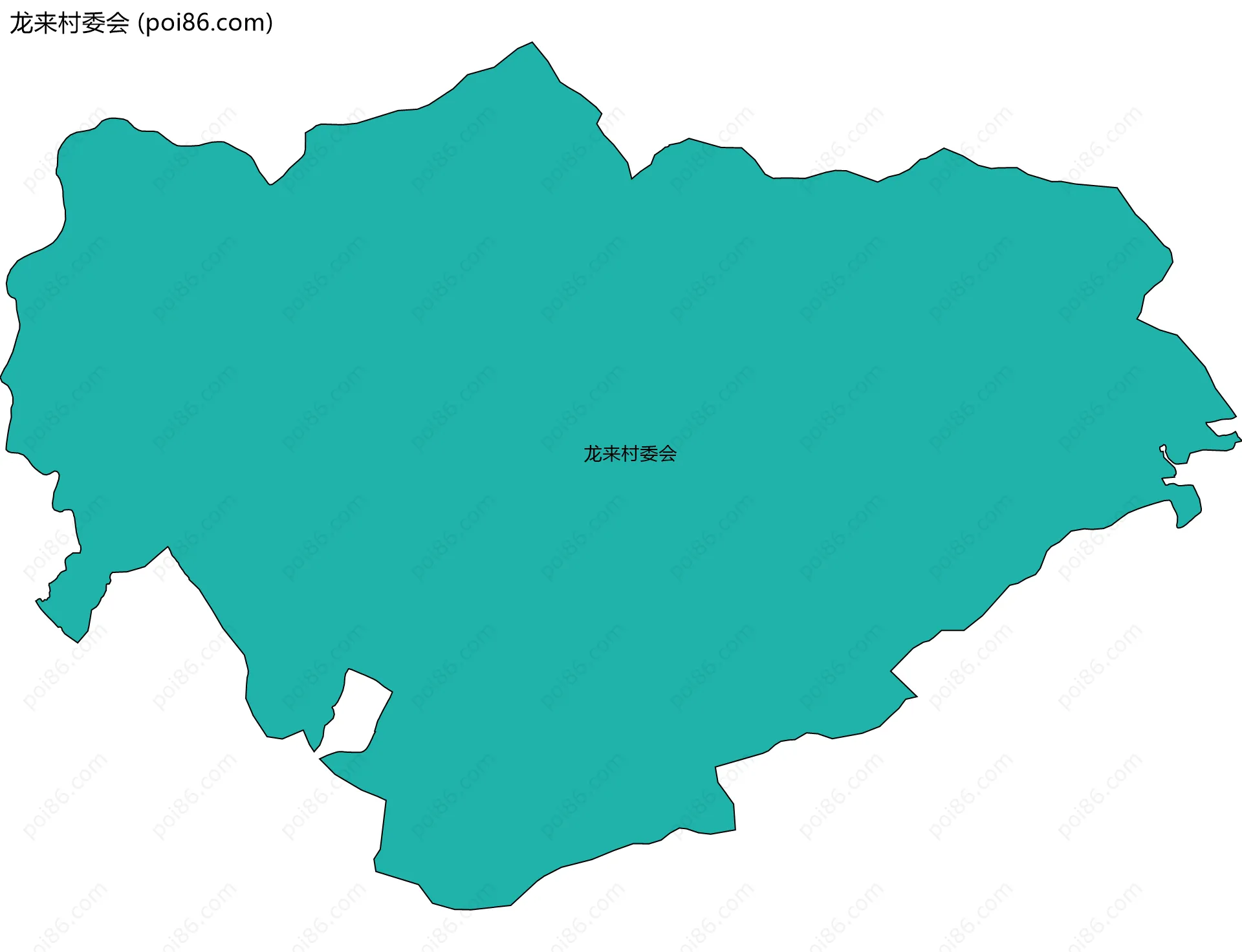 龙来村委会边界地图