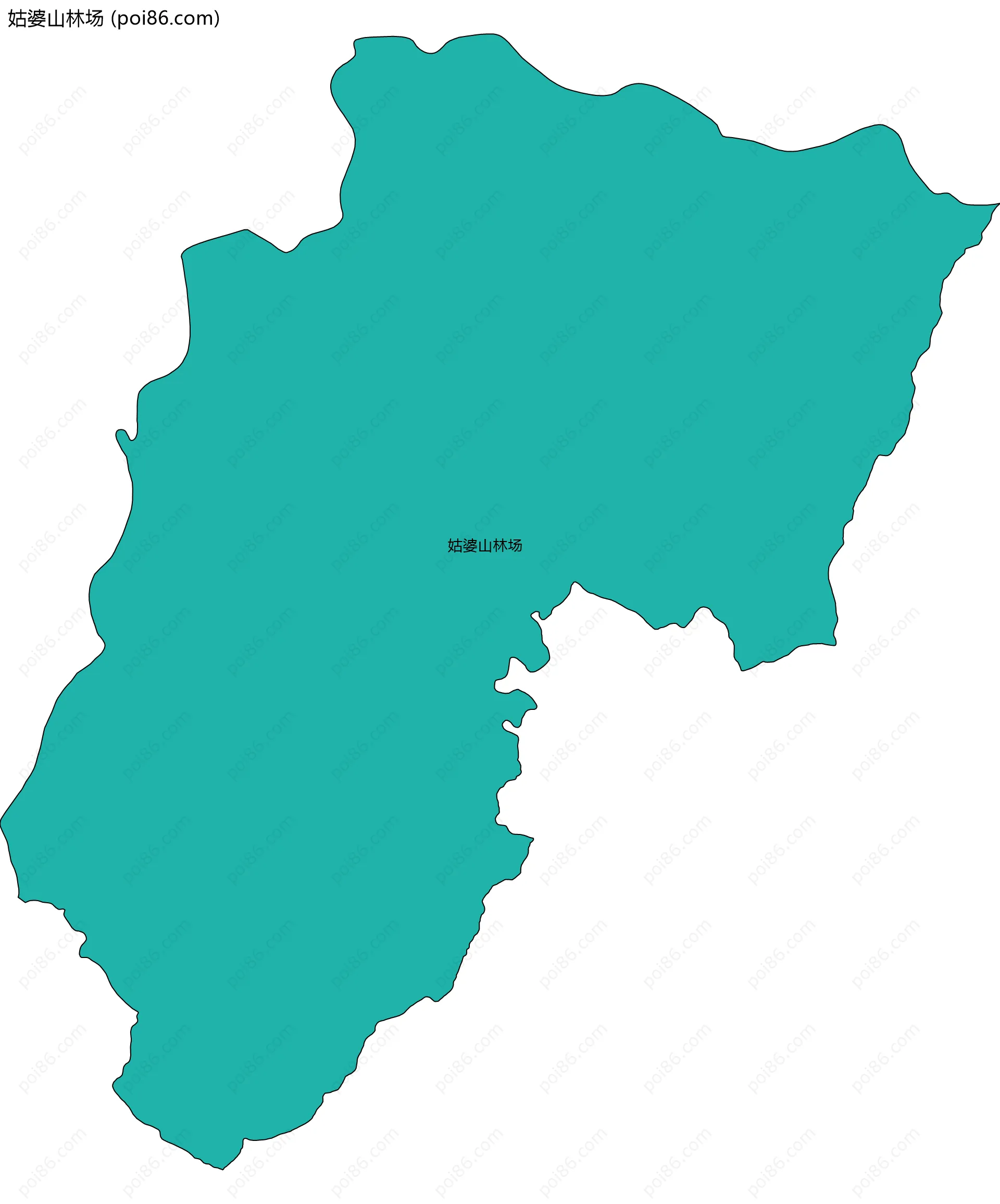 姑婆山林场边界地图(五级行政区划)