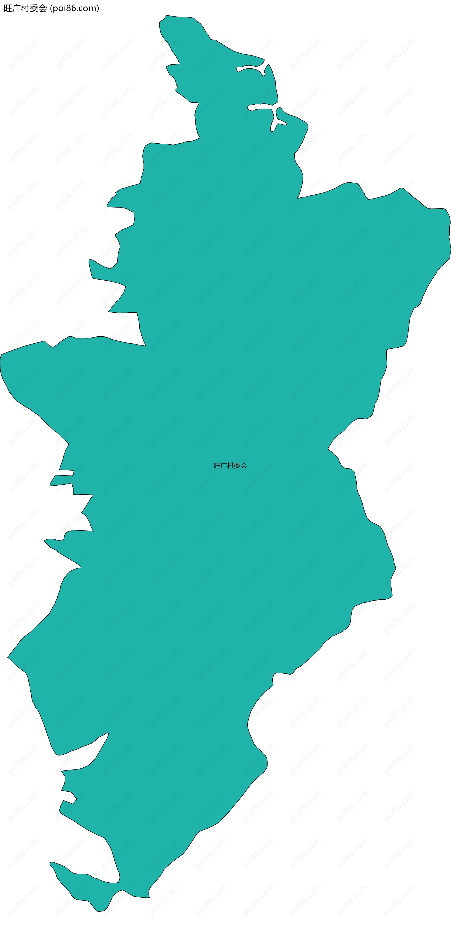 旺广村委会边界地图