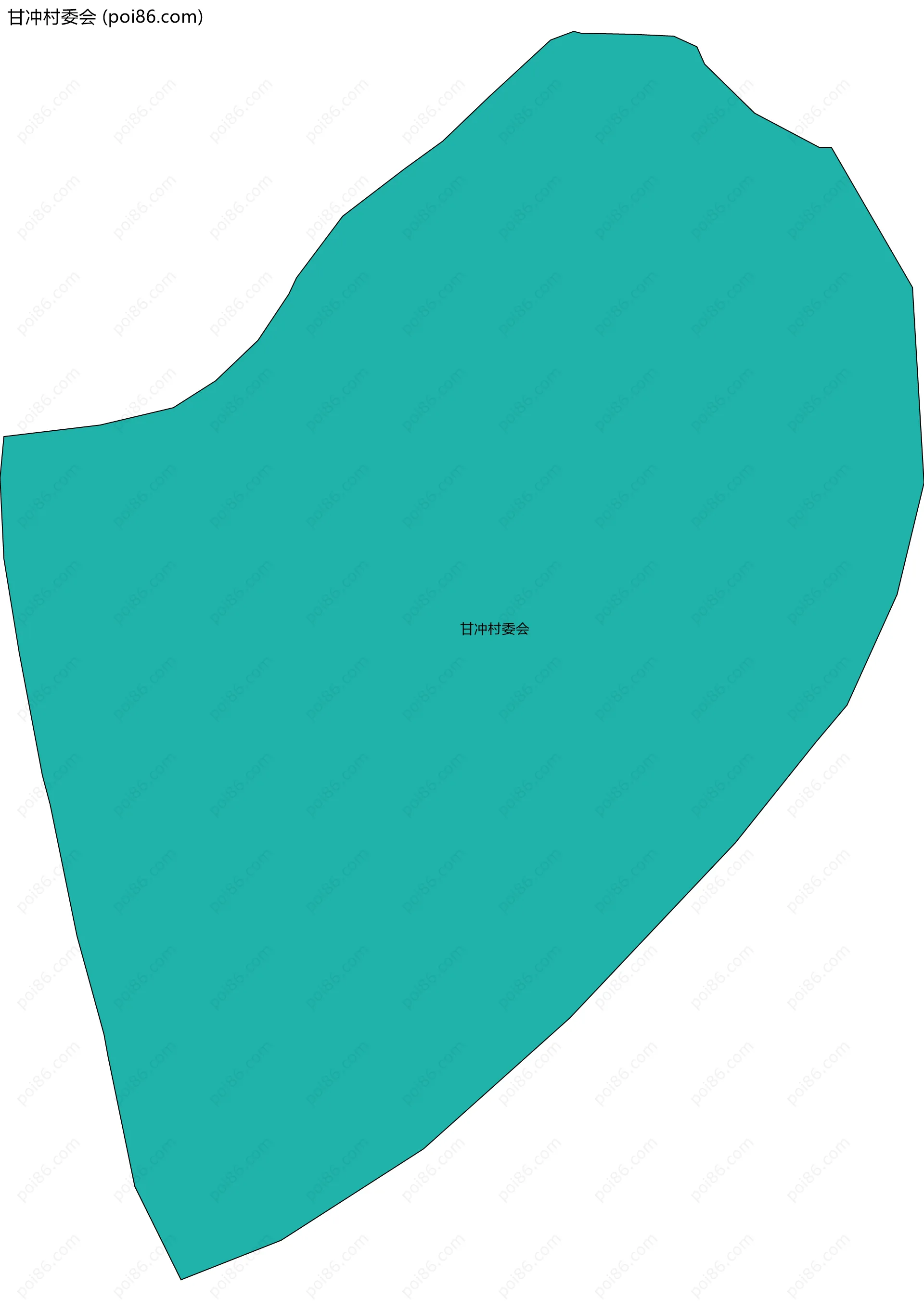 甘冲村委会边界地图