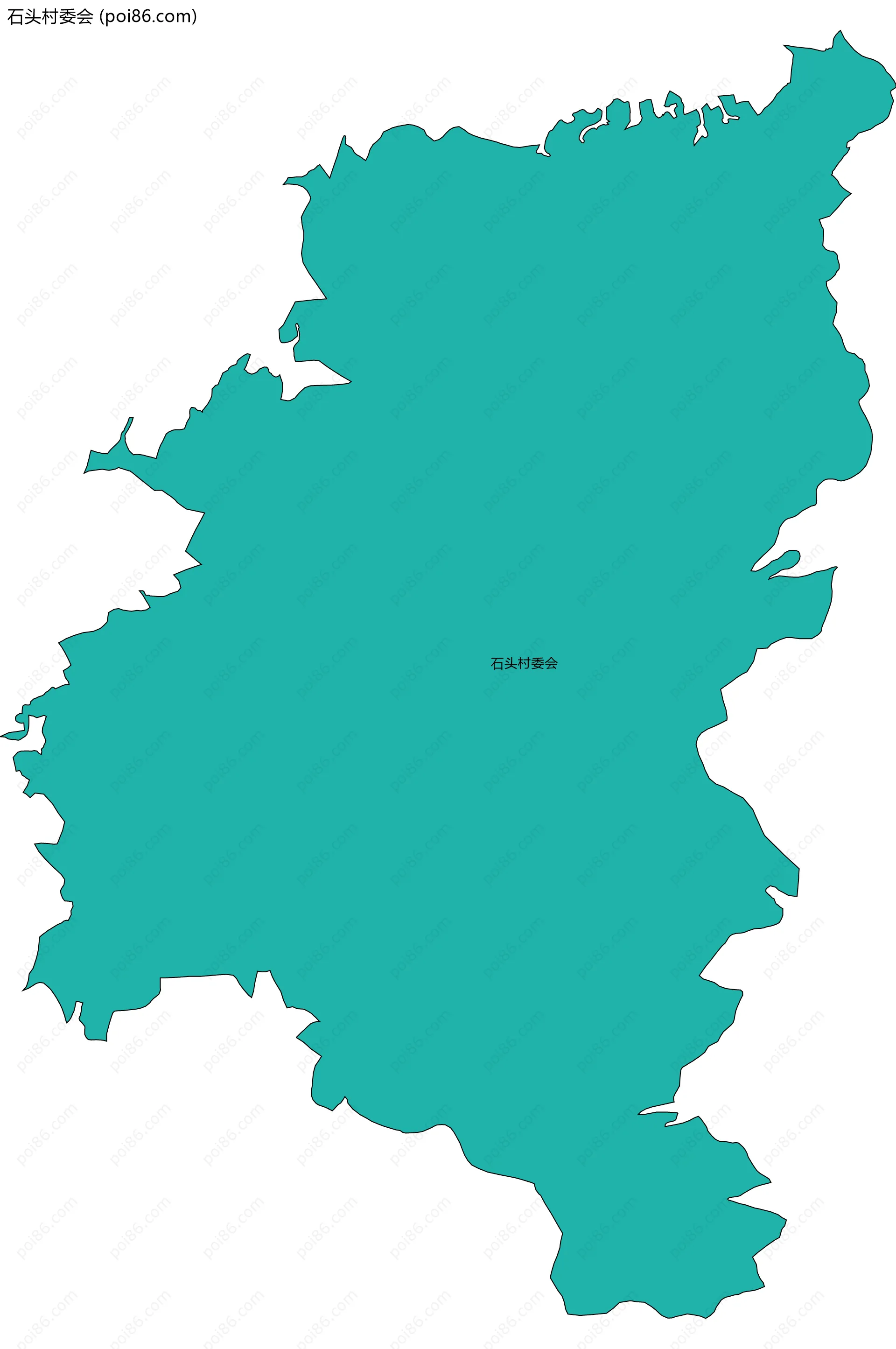 石头村委会边界地图