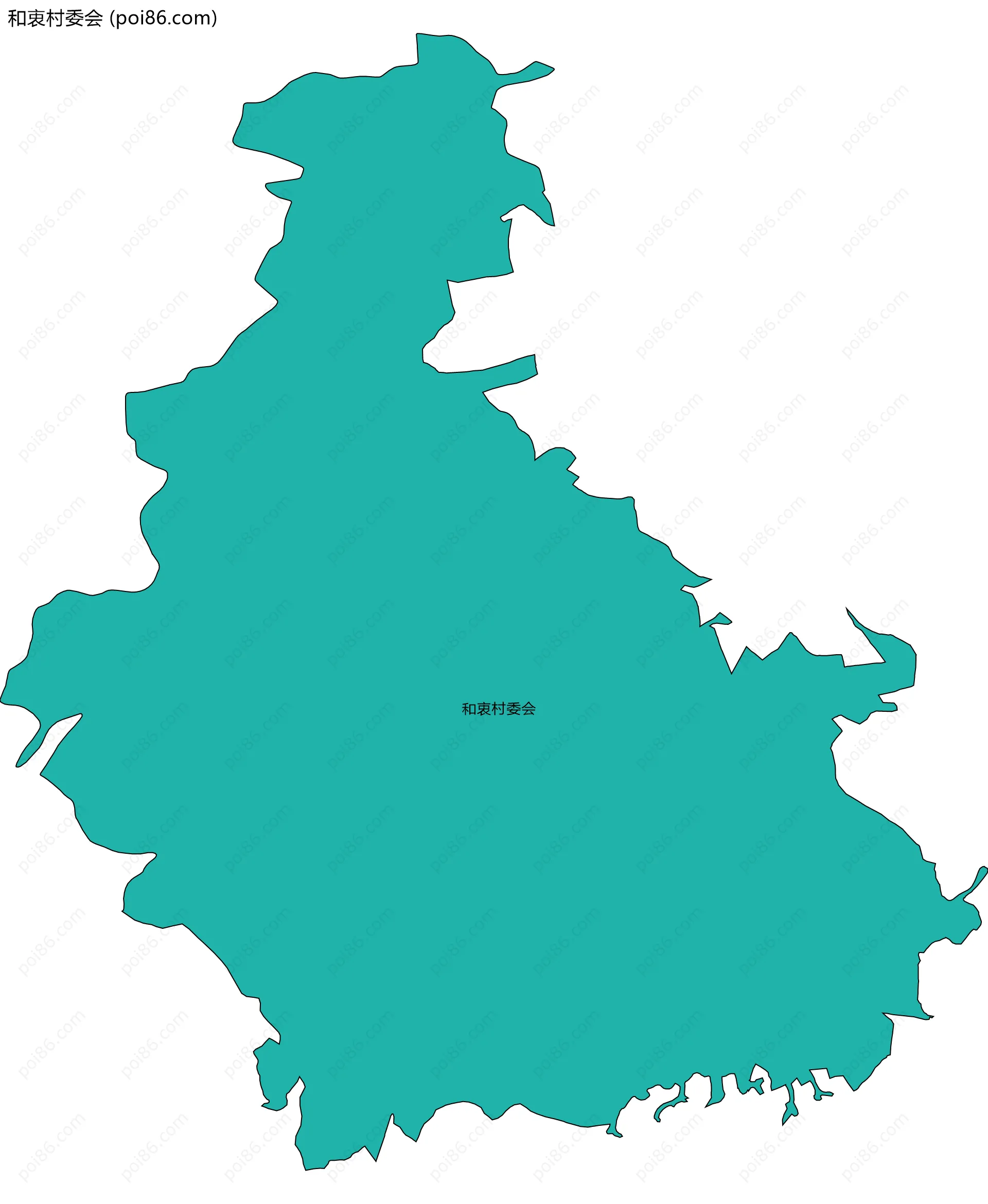 和衷村委会边界地图