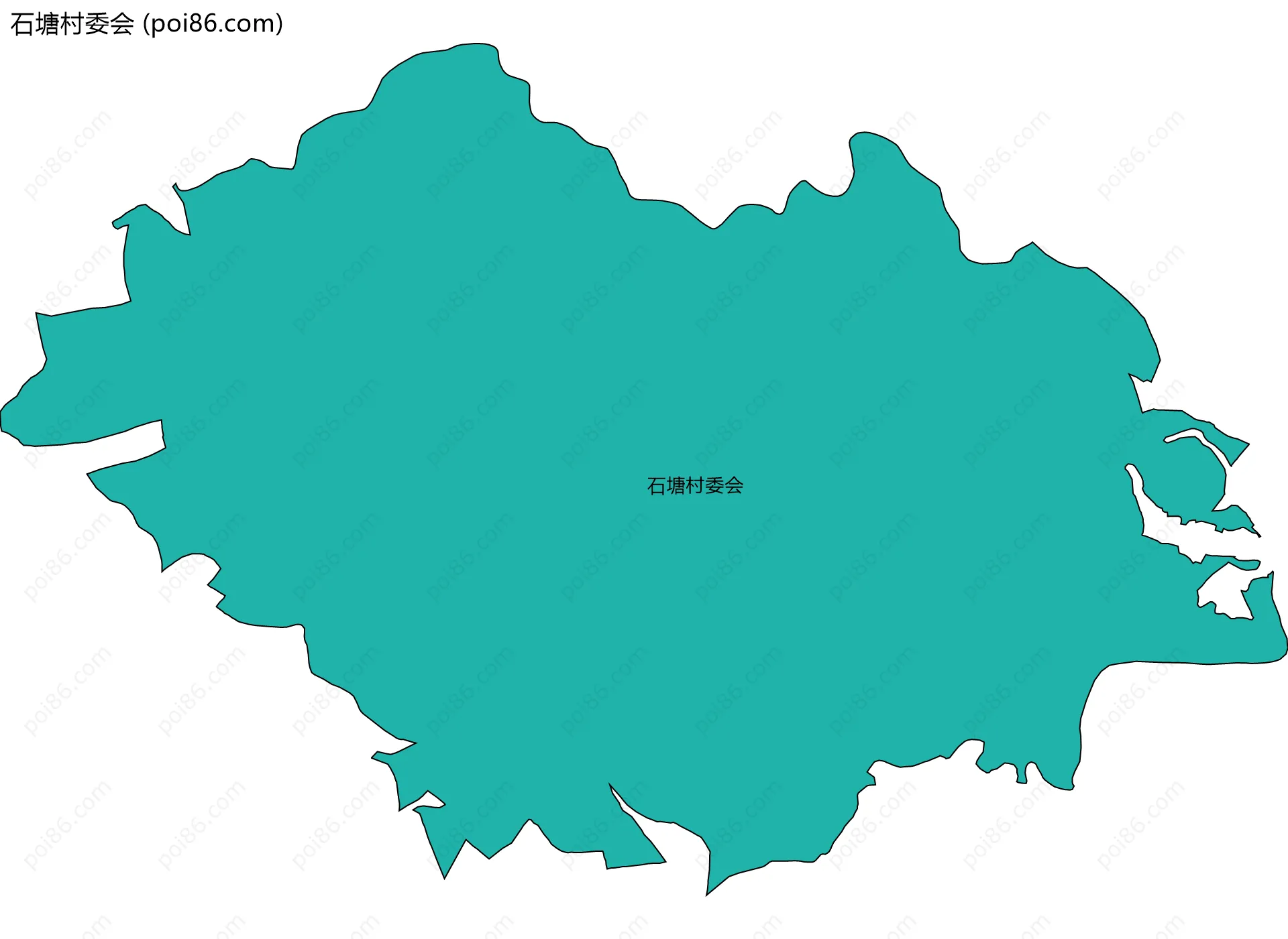 石塘村委会边界地图