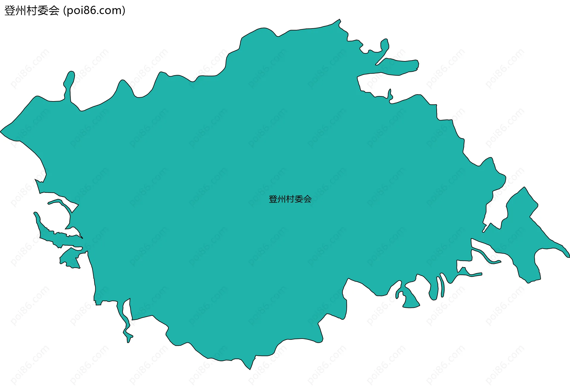 登州村委会边界地图