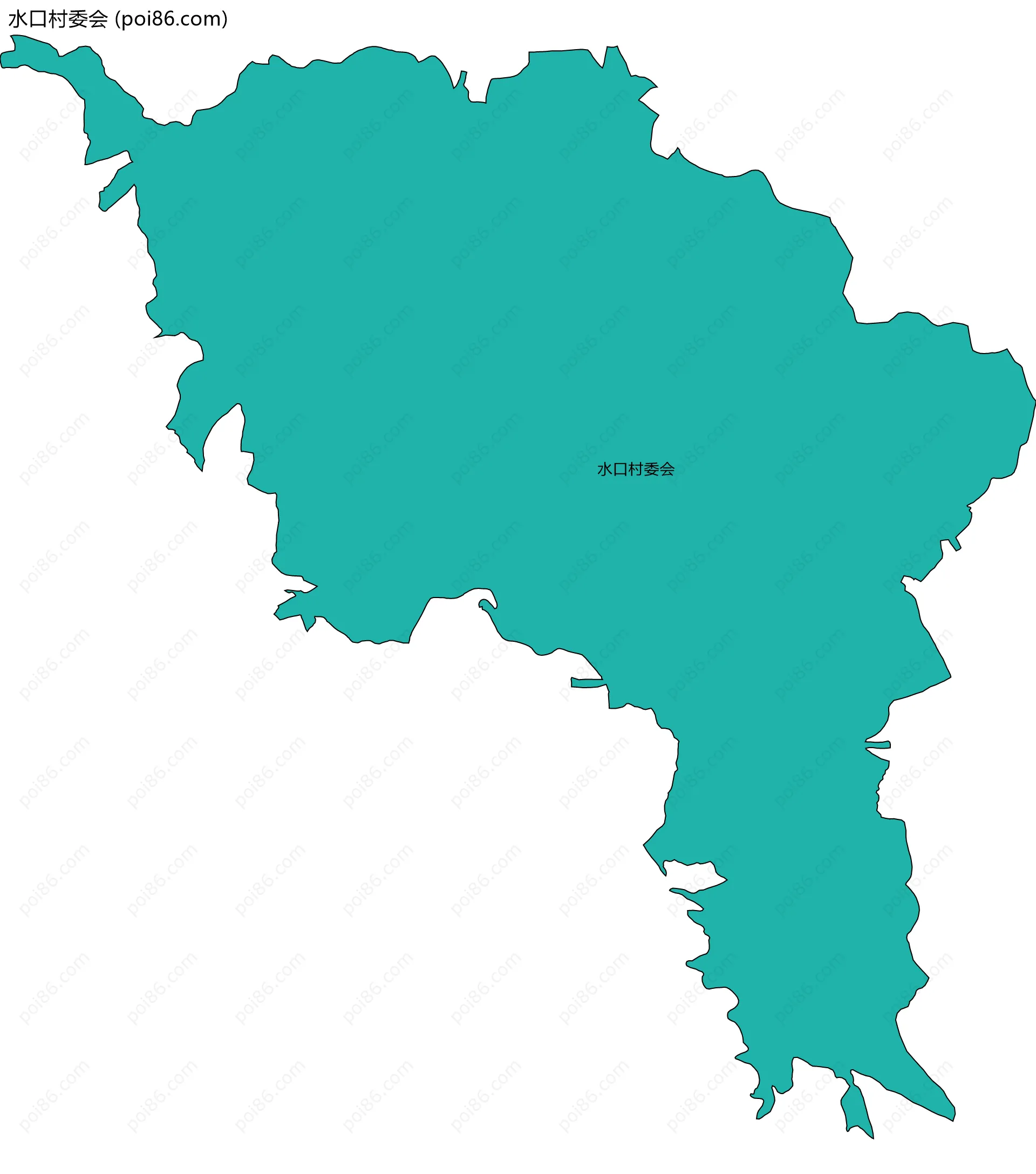 水口村委会边界地图