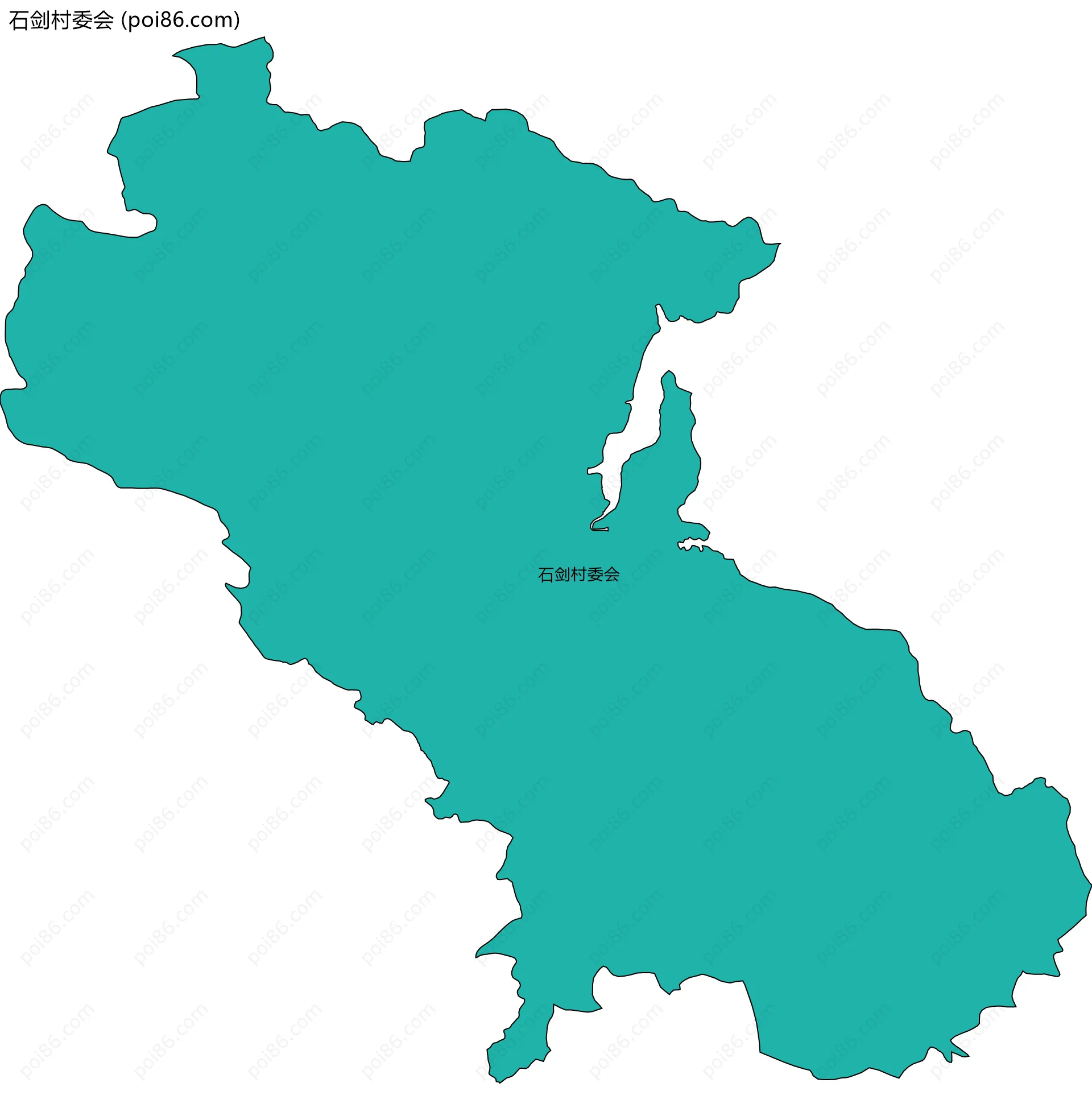 石剑村委会边界地图