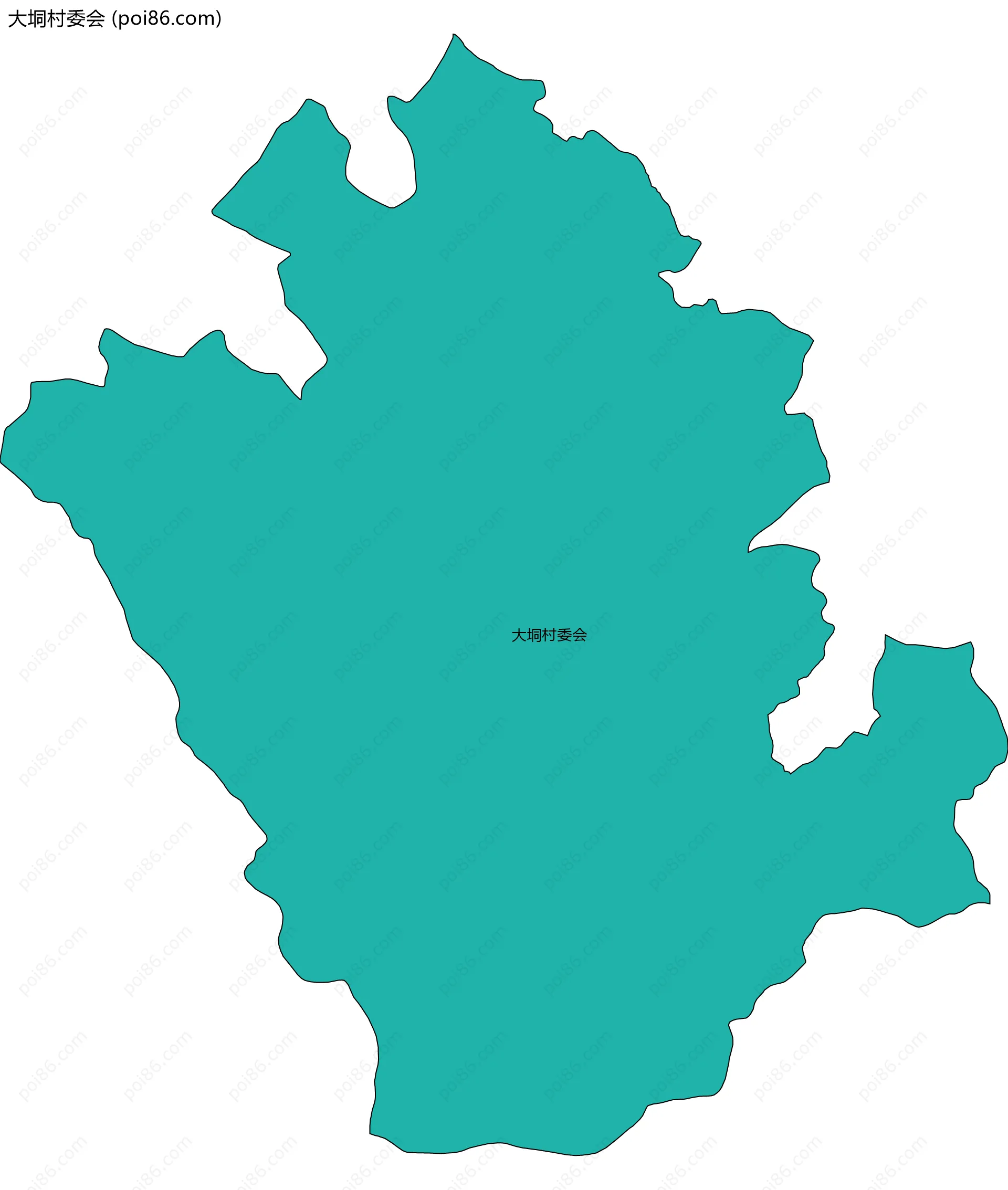 大垌村委会边界地图