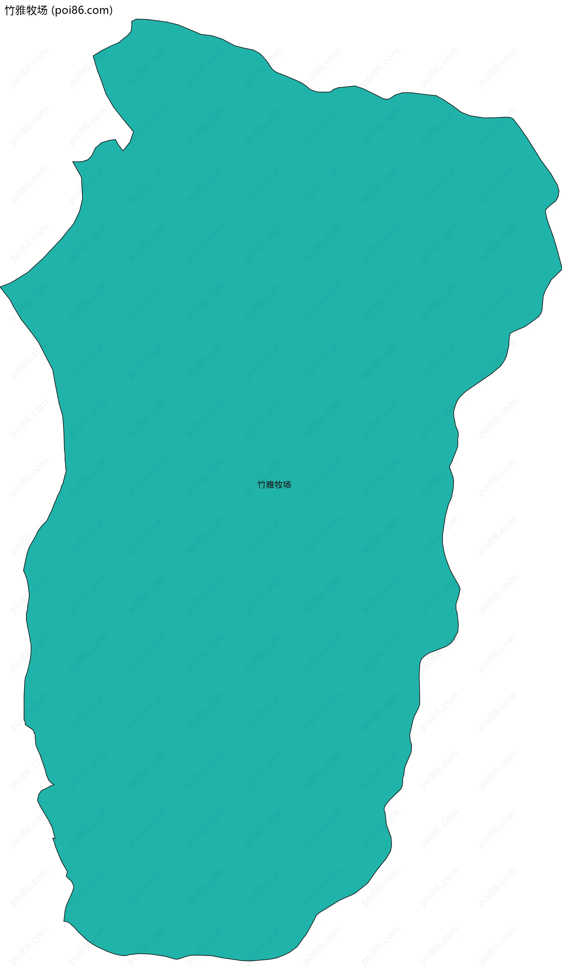 竹雅牧场边界地图