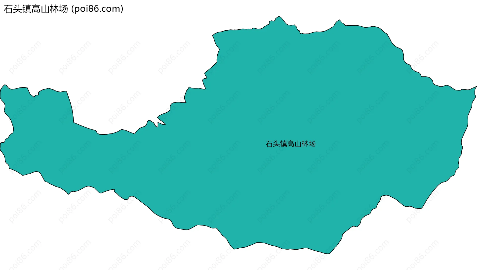 石头镇高山林场边界地图