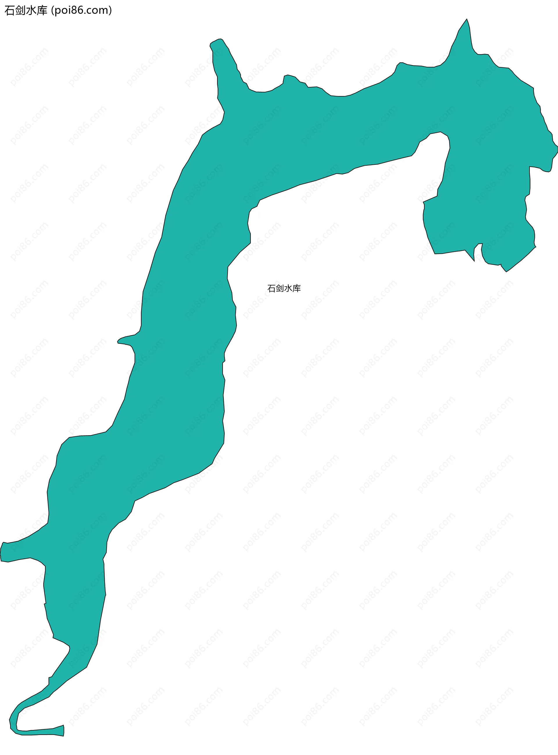 石剑水库边界地图