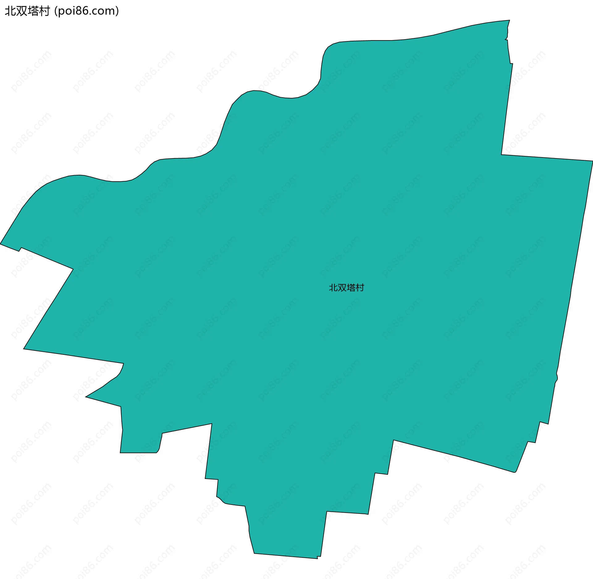 北双塔村边界地图