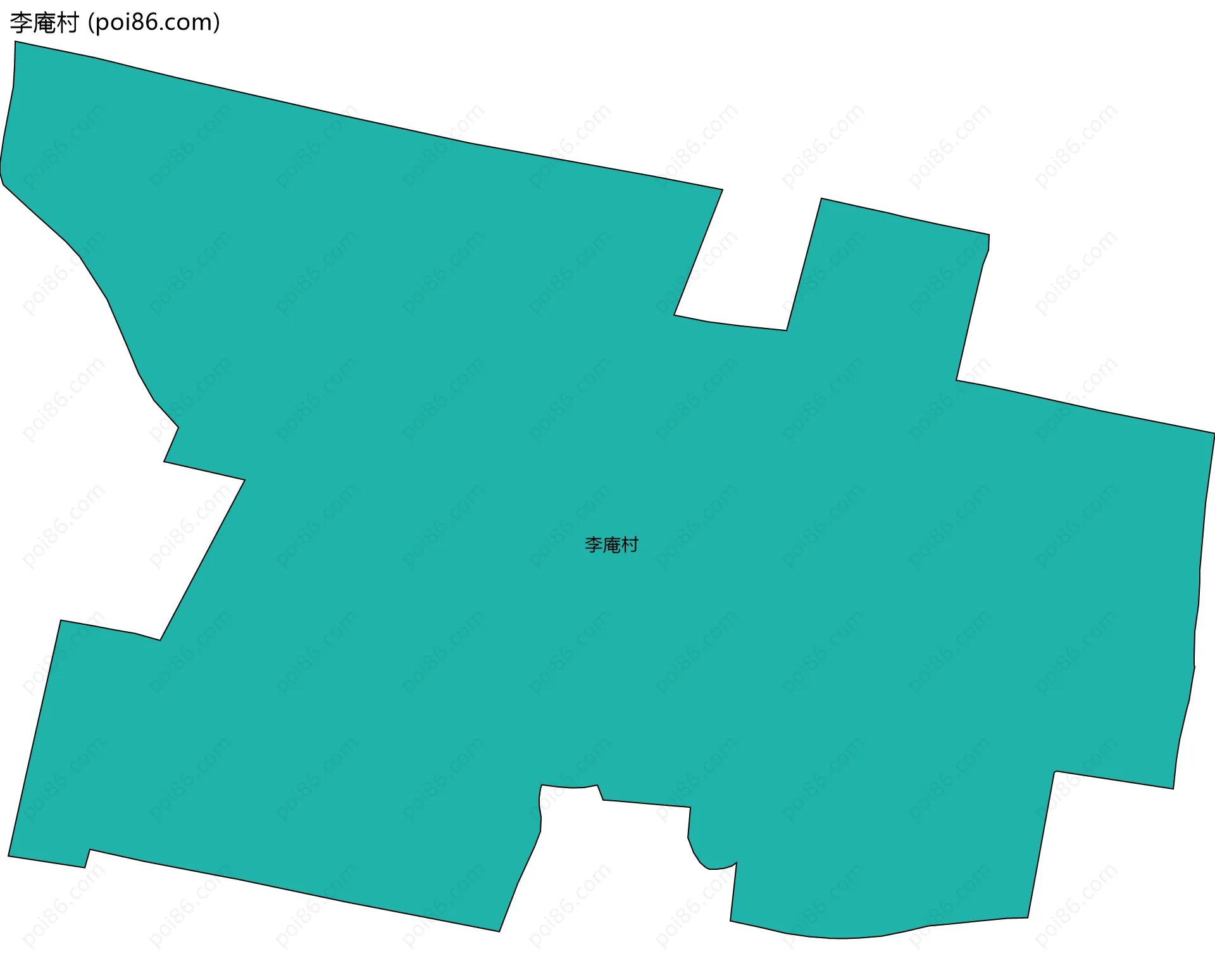 李庵村边界地图
