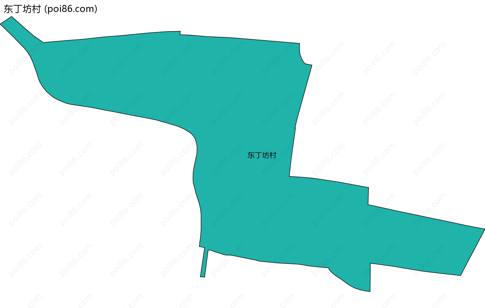东丁坊村边界地图