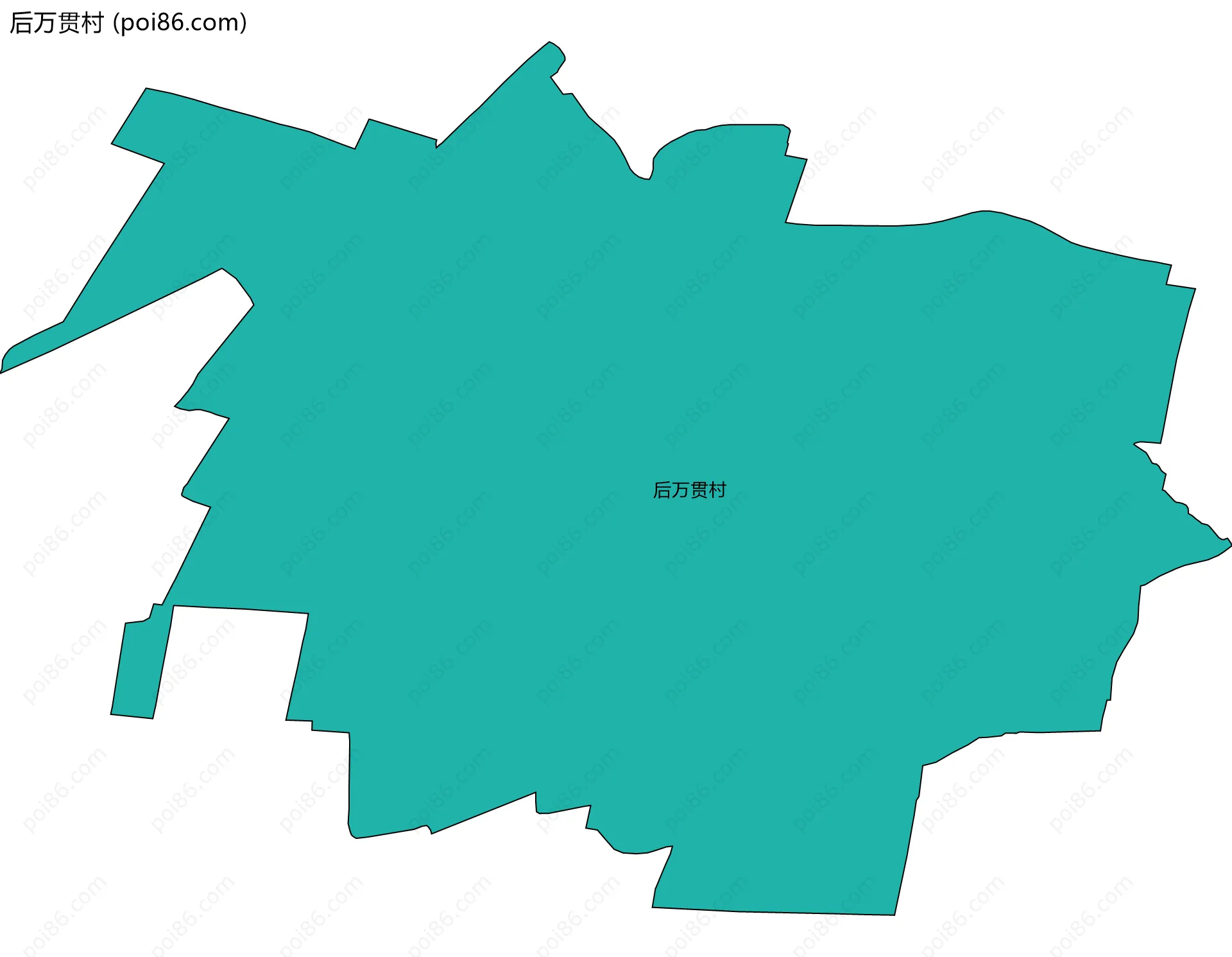 后万贯村边界地图