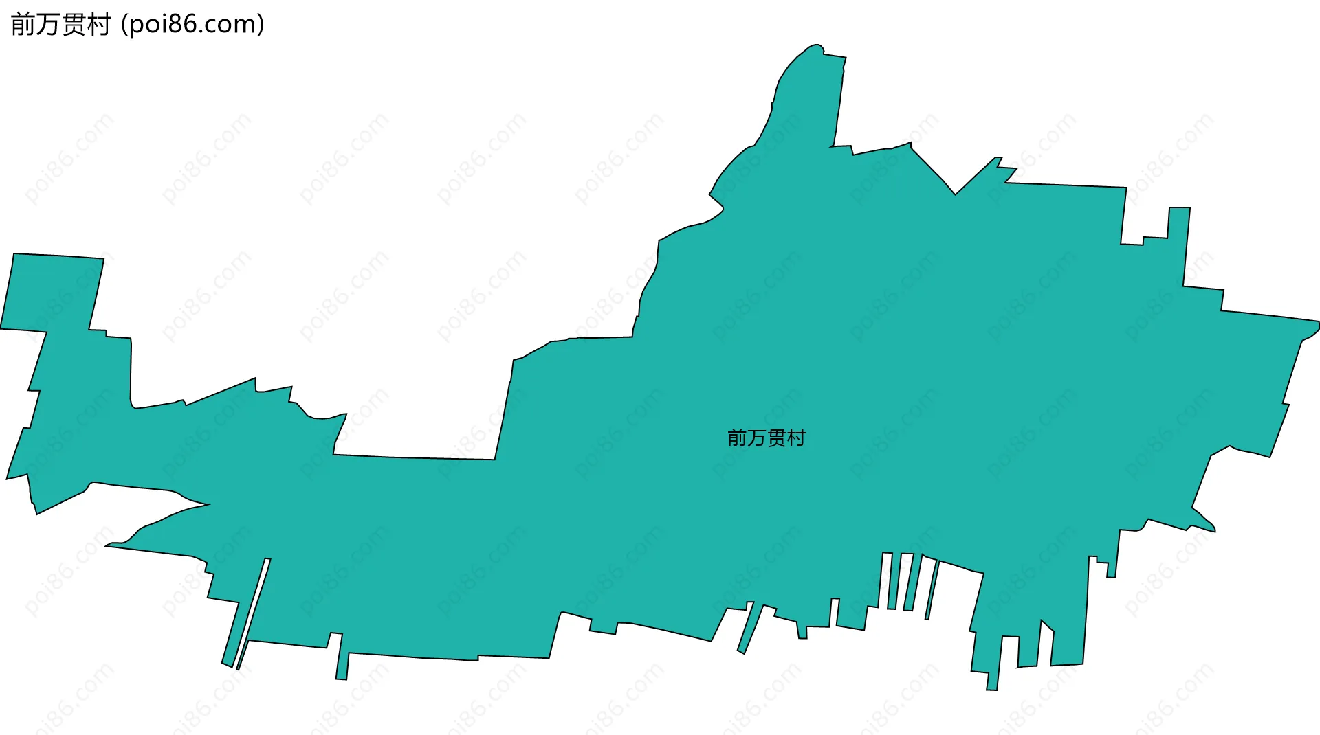 前万贯村边界地图