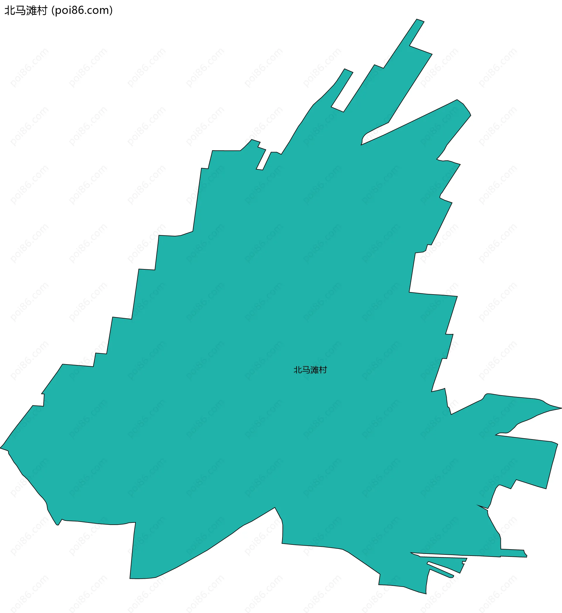 北马滩村边界地图
