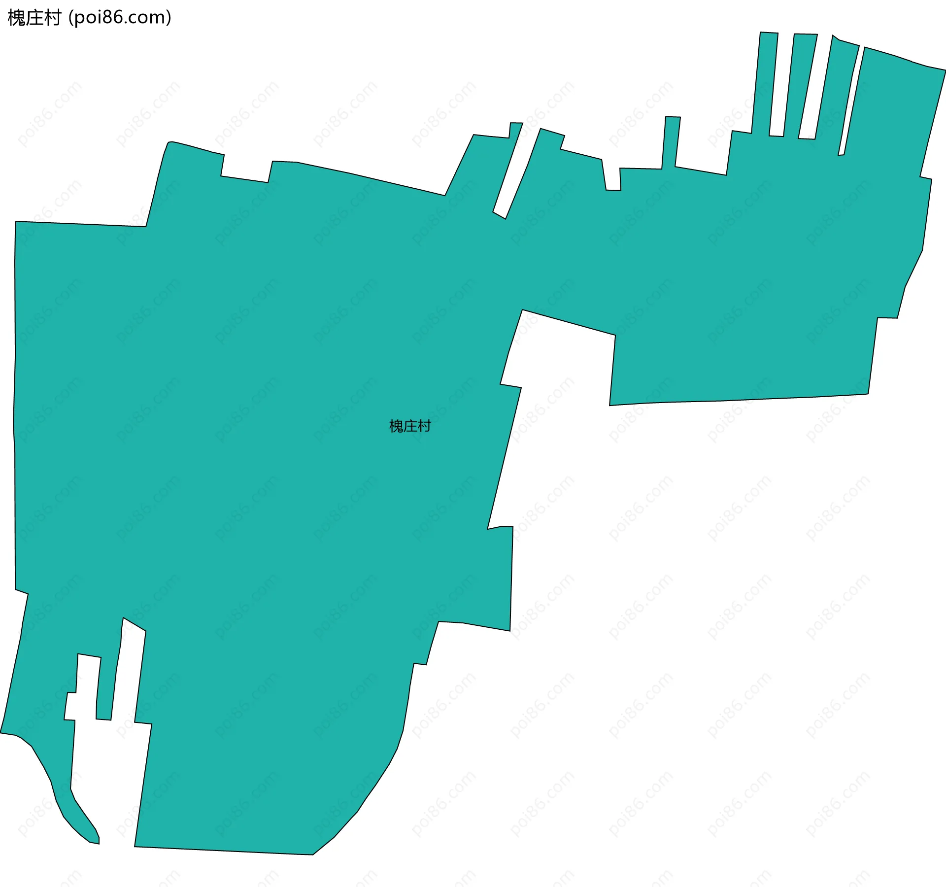 槐庄村边界地图