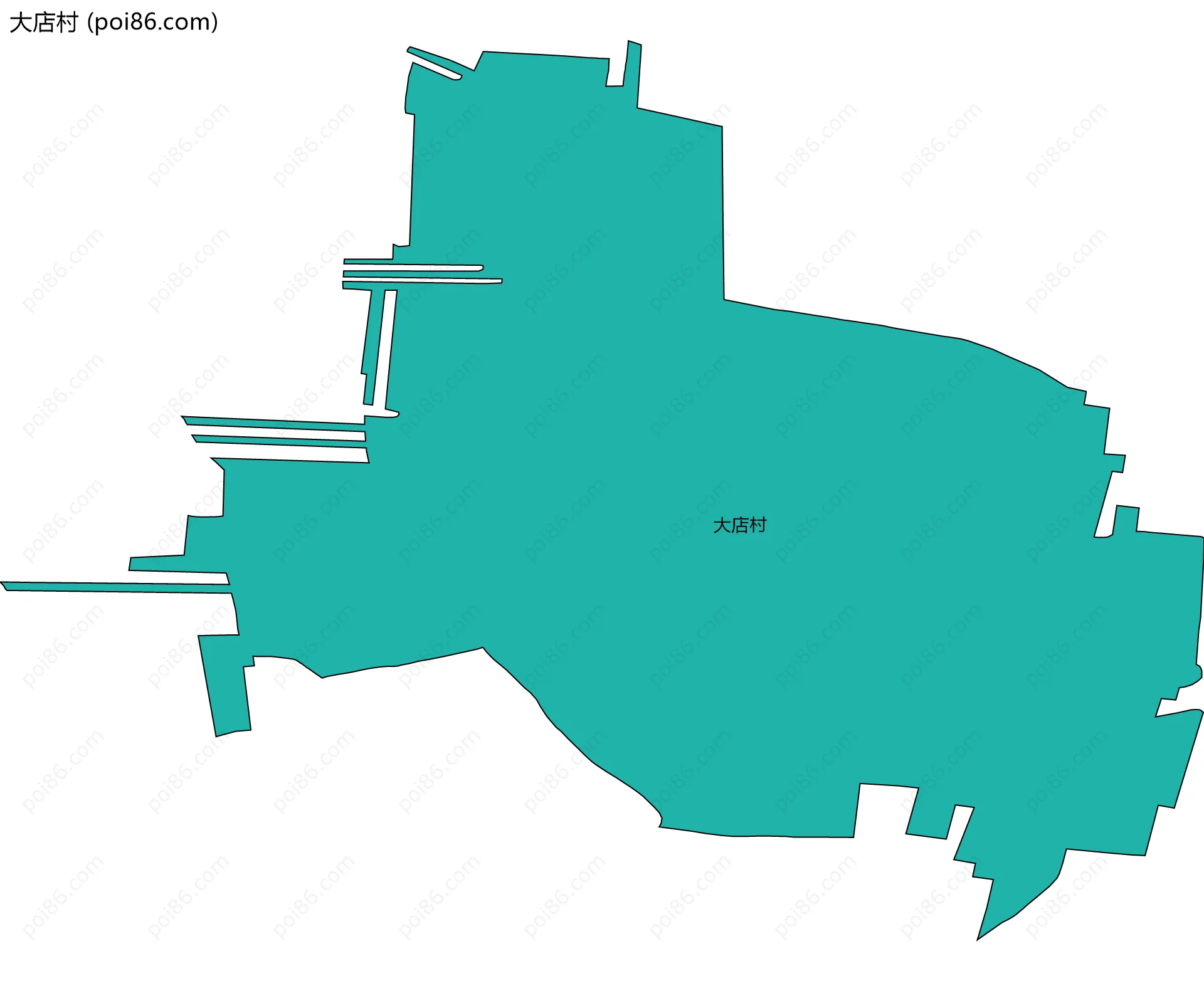 大店村边界地图