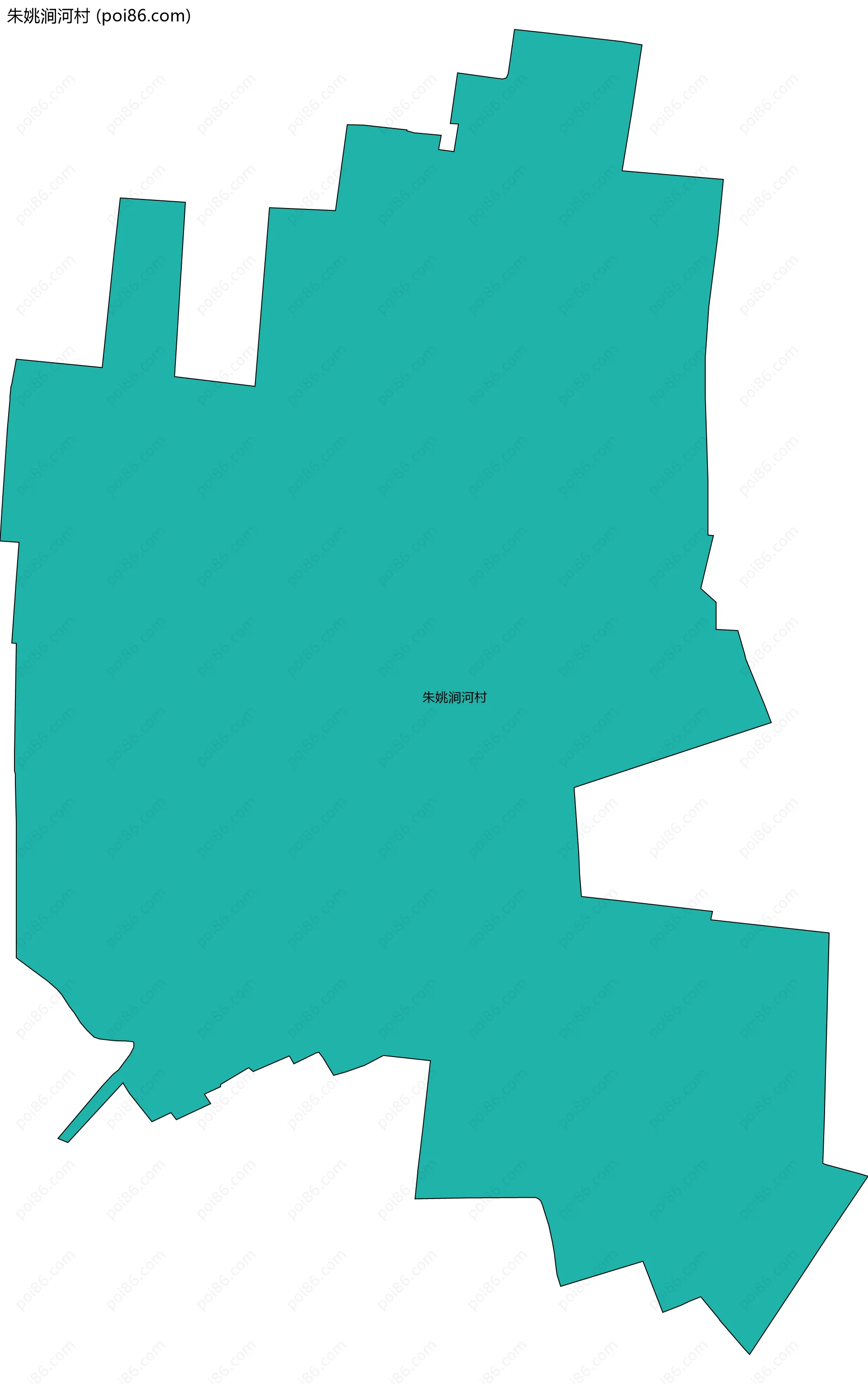 朱姚涧河村边界地图