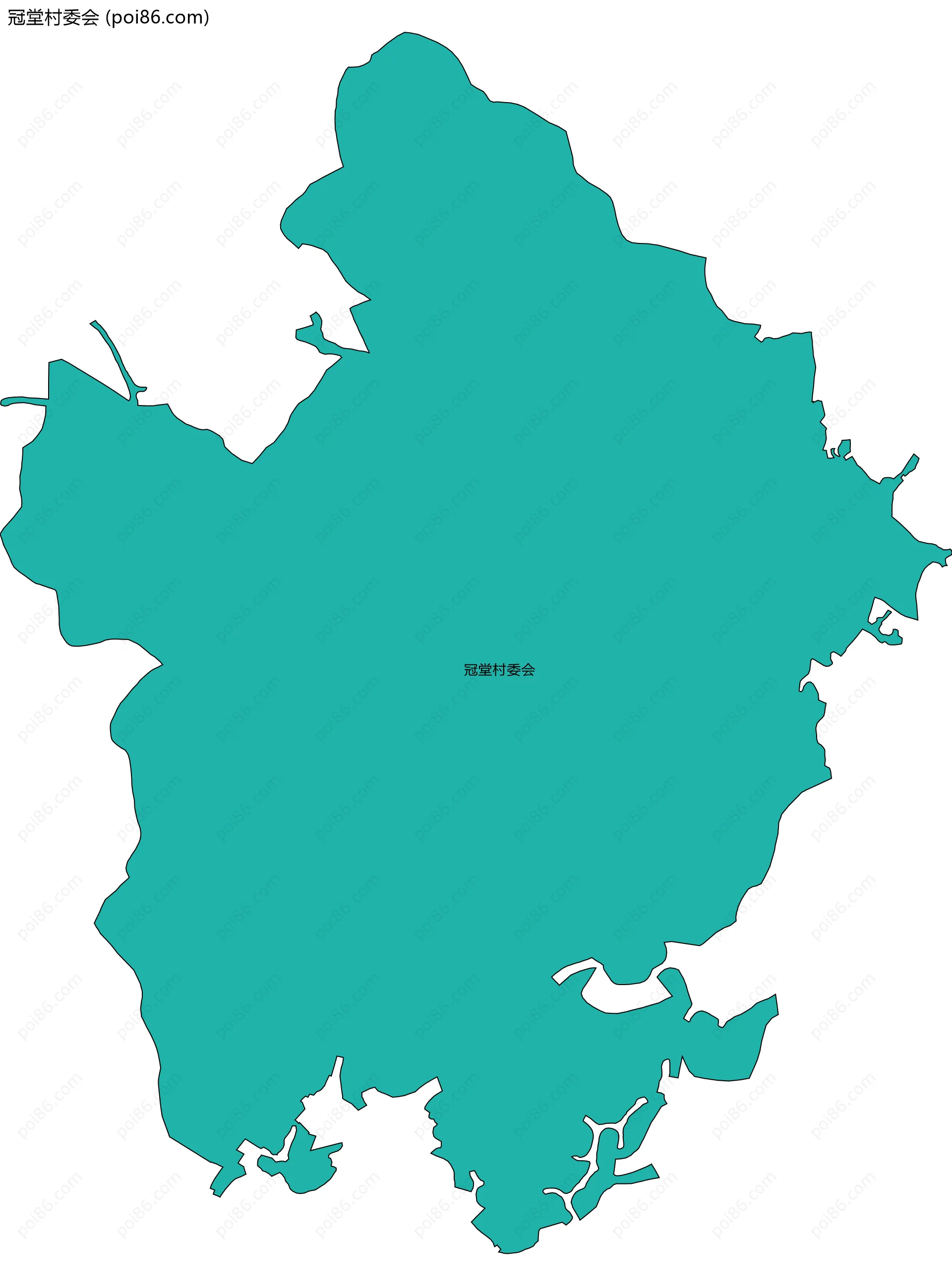 冠堂村委会边界地图