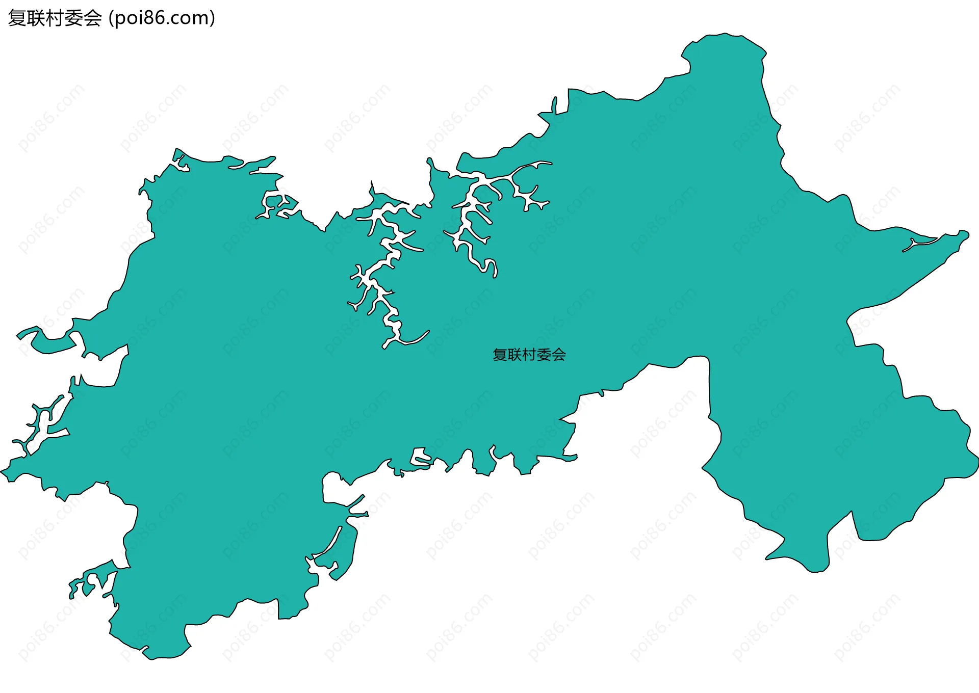 复联村委会边界地图